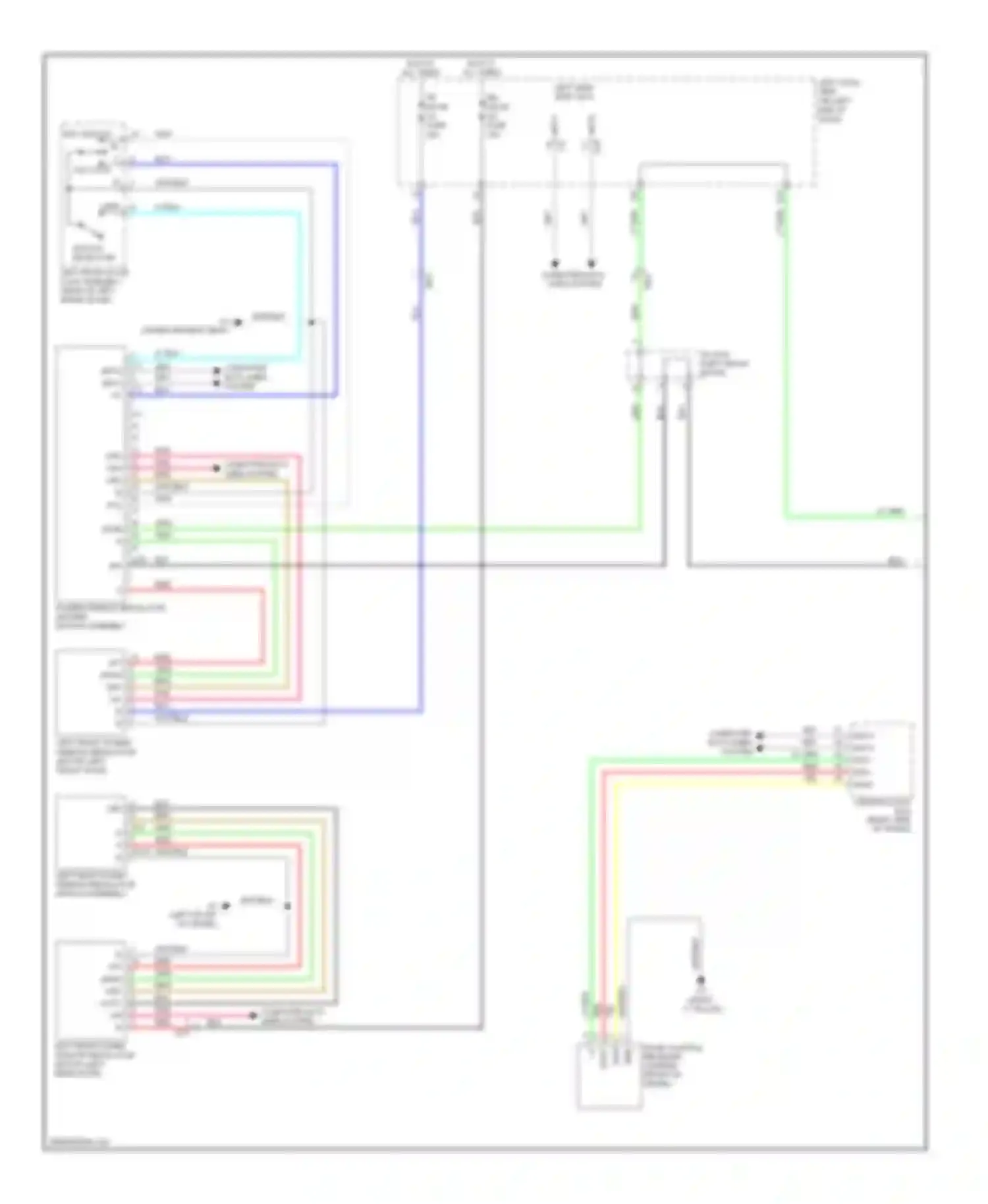 IS Lexus III (2013-2016): Power windows circuit (1 of 2)