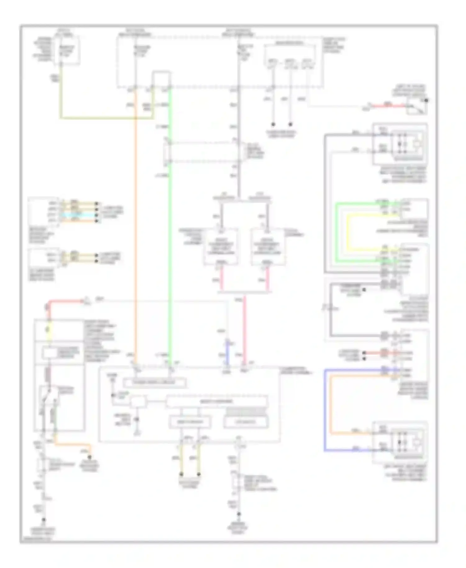 IS Lexus III (2013-2016): Seat belt warning circuit