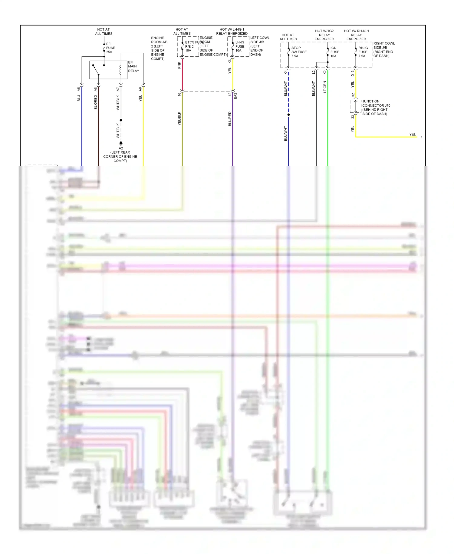 Wiring diagram 6 7 pnk for Lexus IS III (2013-2016) (1 of 2)