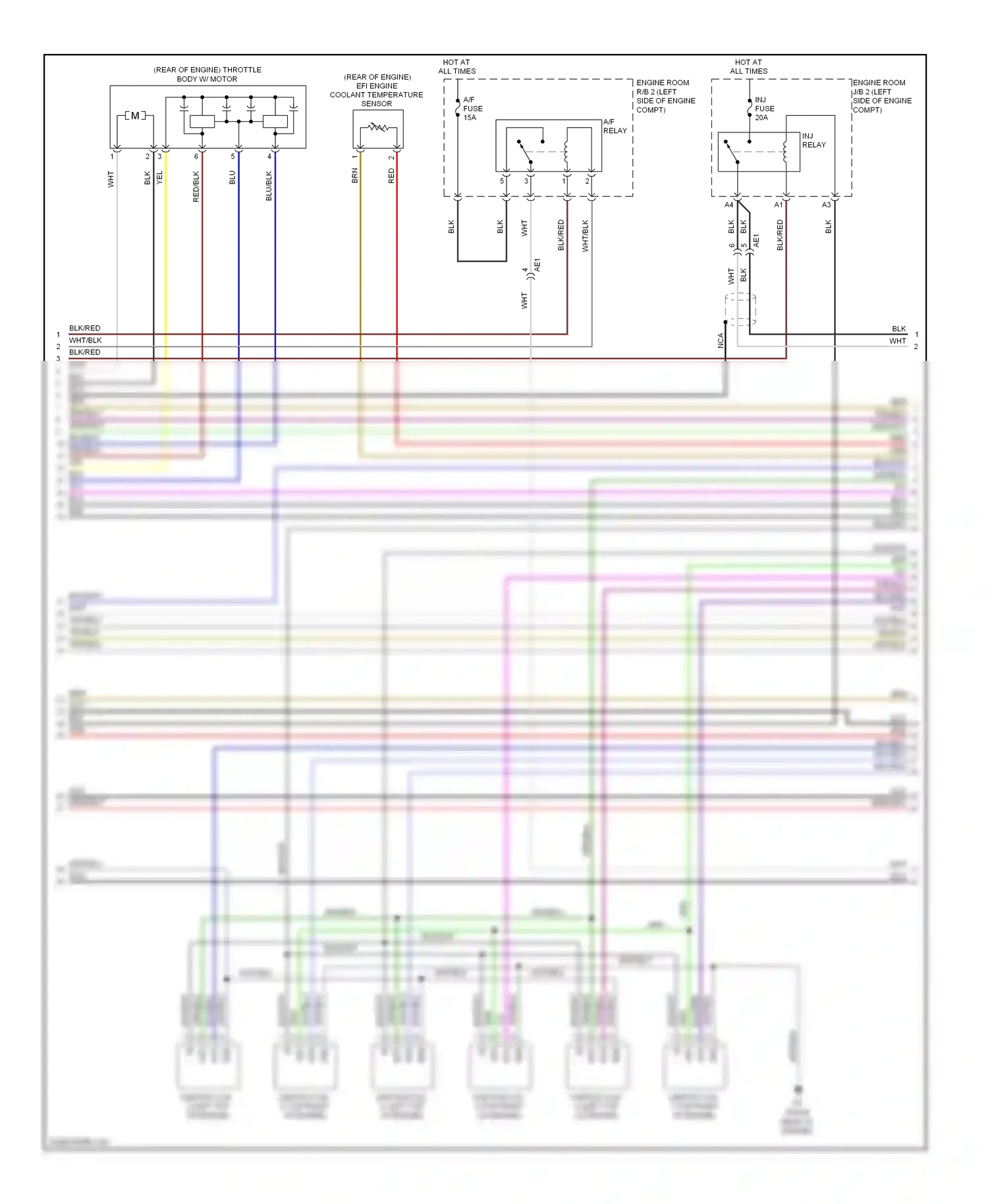 Wiring diagram a/f fuse for Lexus IS III (2013-2016) (2 of 4)