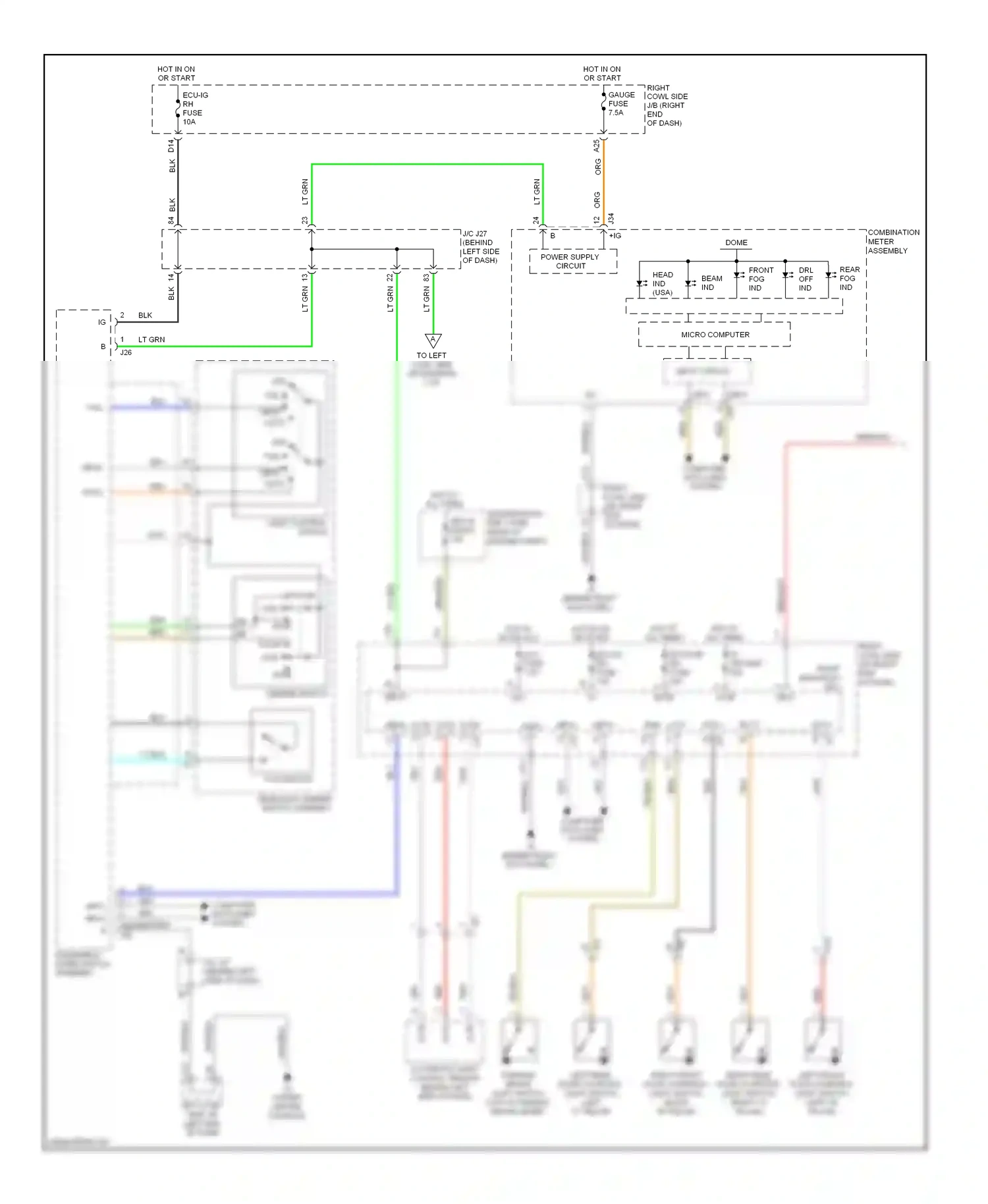 Lexus IS III (2013-2016) auto wiring diagram  (2 of 4)