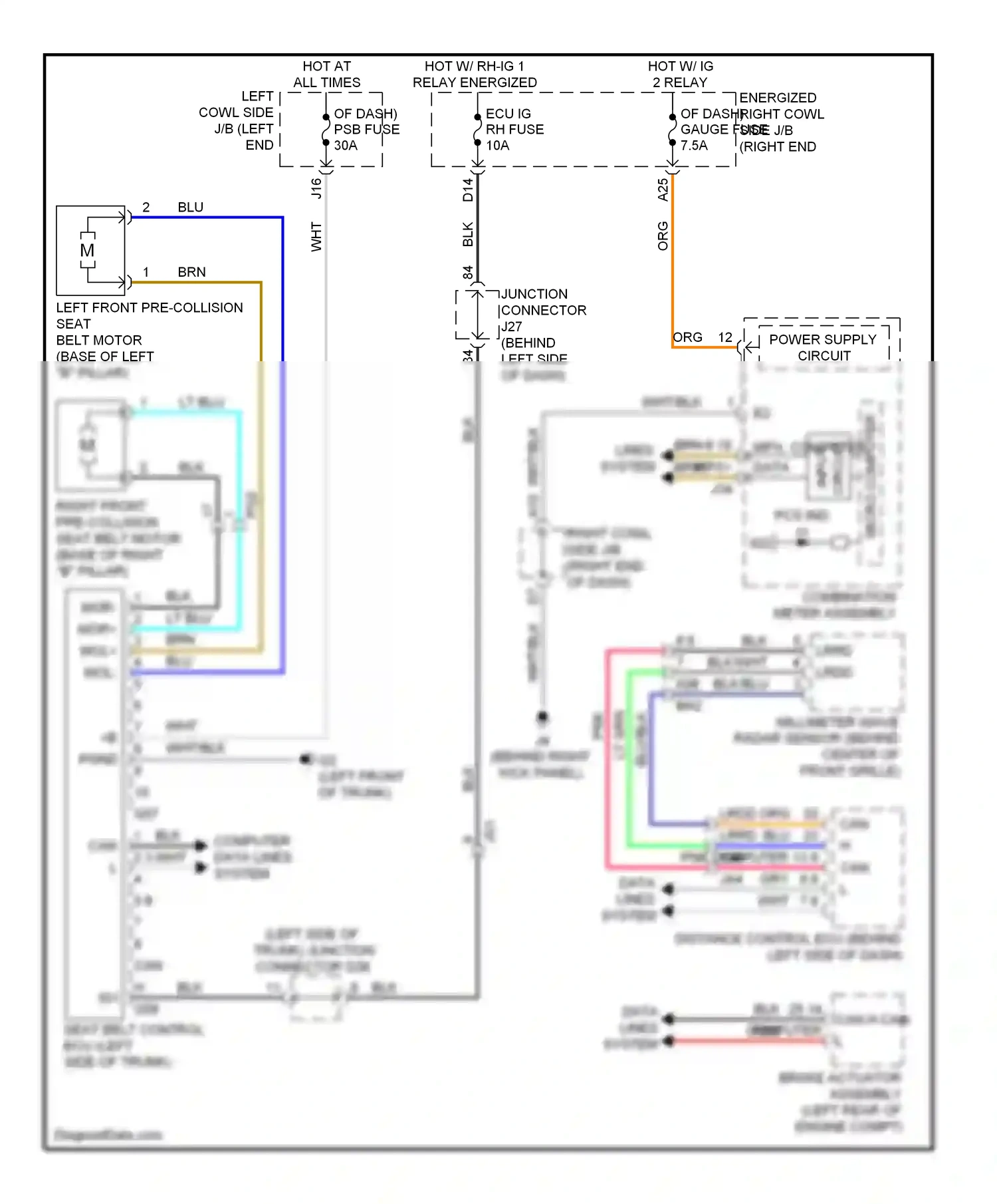 Wiring diagram +b pgnd for Lexus IS III (2013-2016) (1 of 1)