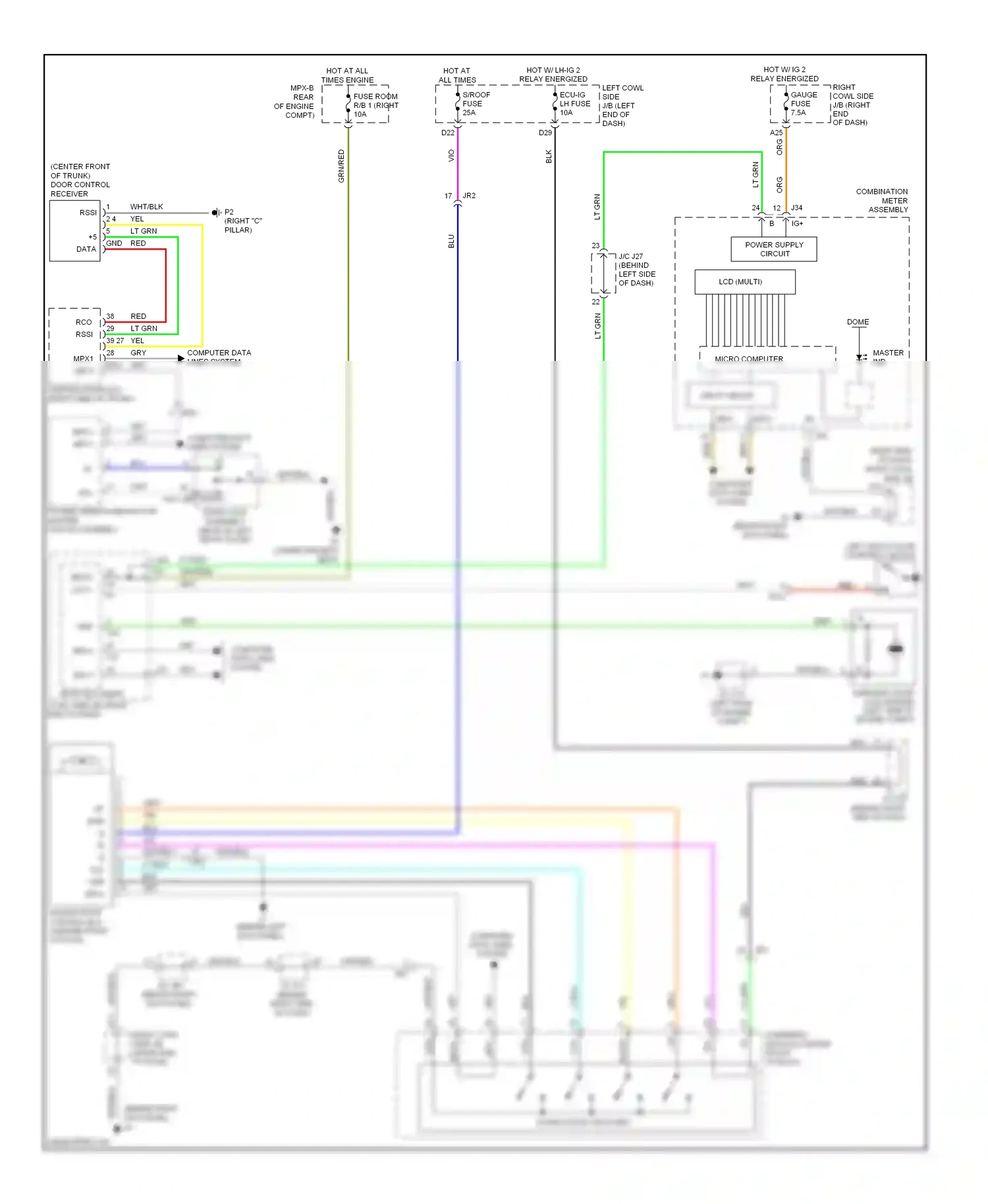 Lexus IS III (2013-2016) (behind left kick panel) wiring diagram  (8 of 41)
