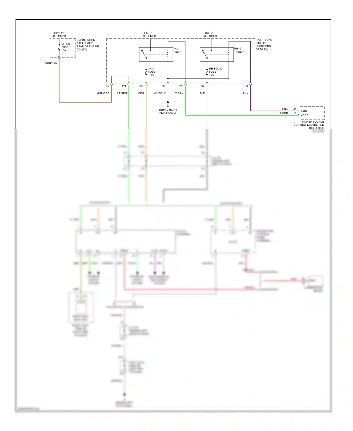 Lexus IS III (2013-2016) (behind left kick panel) wiring diagram  (23 of 41)