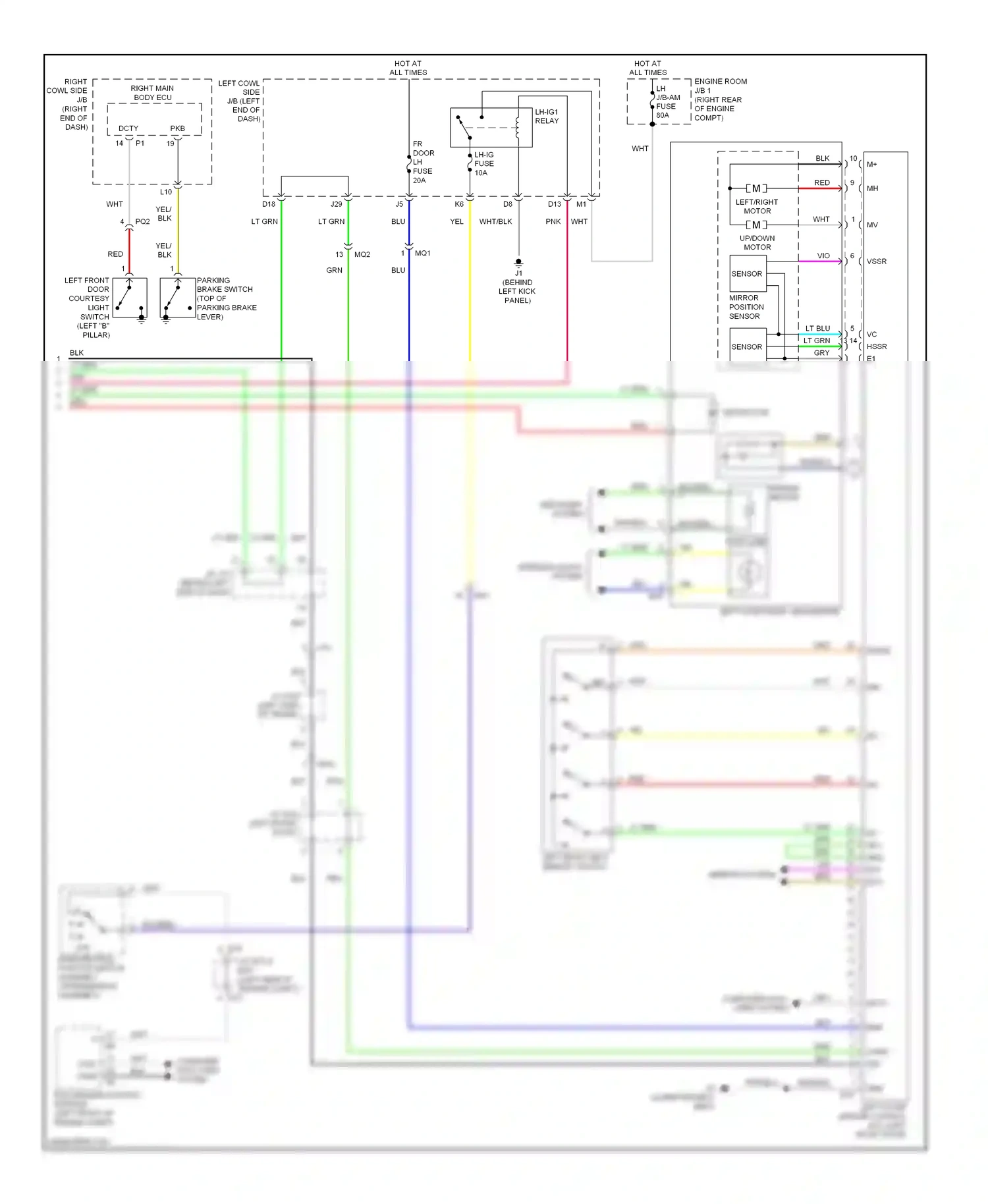 Lexus IS III (2013-2016) (behind left kick panel) wiring diagram  (39 of 41)