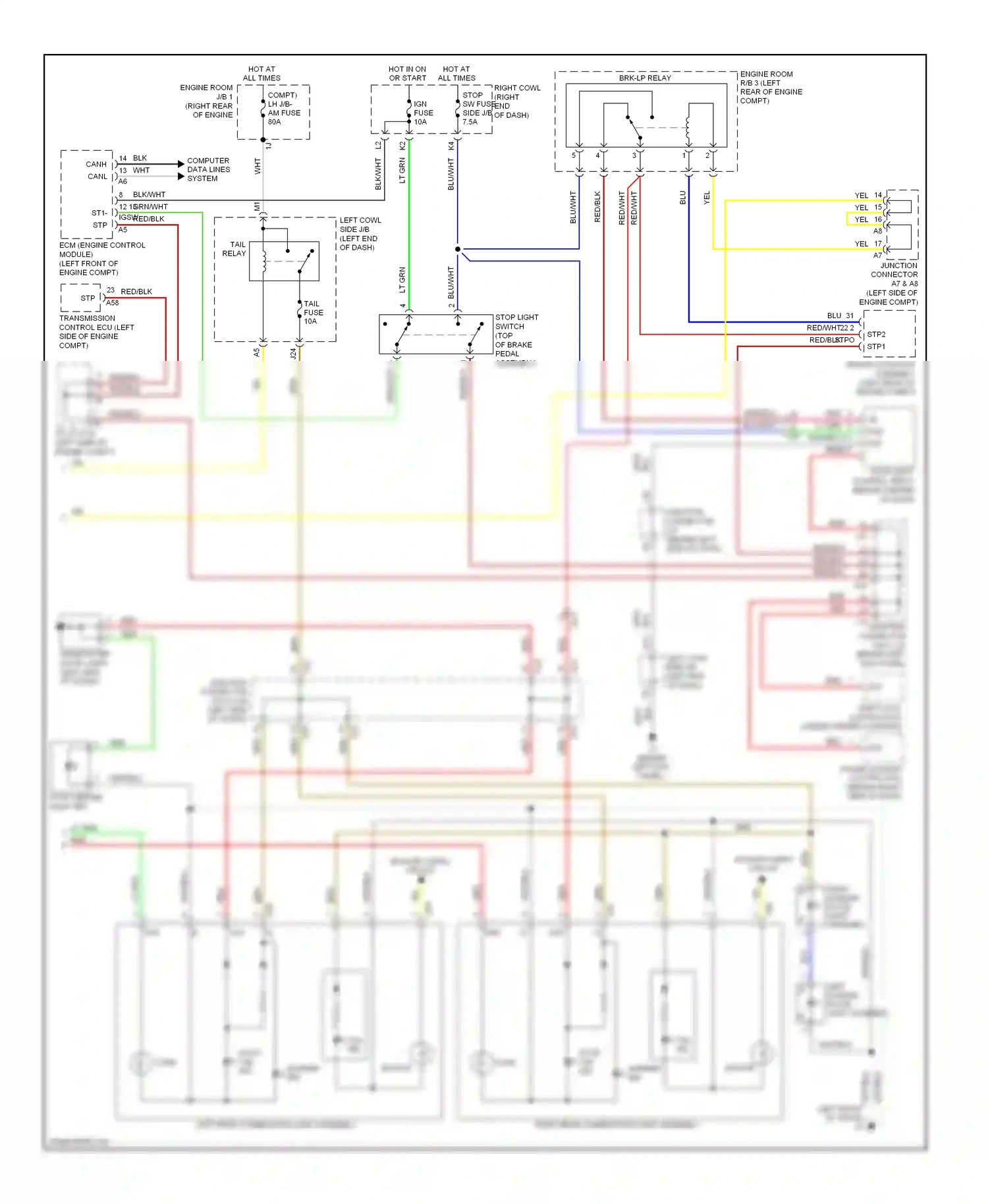 Lexus IS III (2013-2016) (behind left kick panel) wiring diagram  (2 of 41)