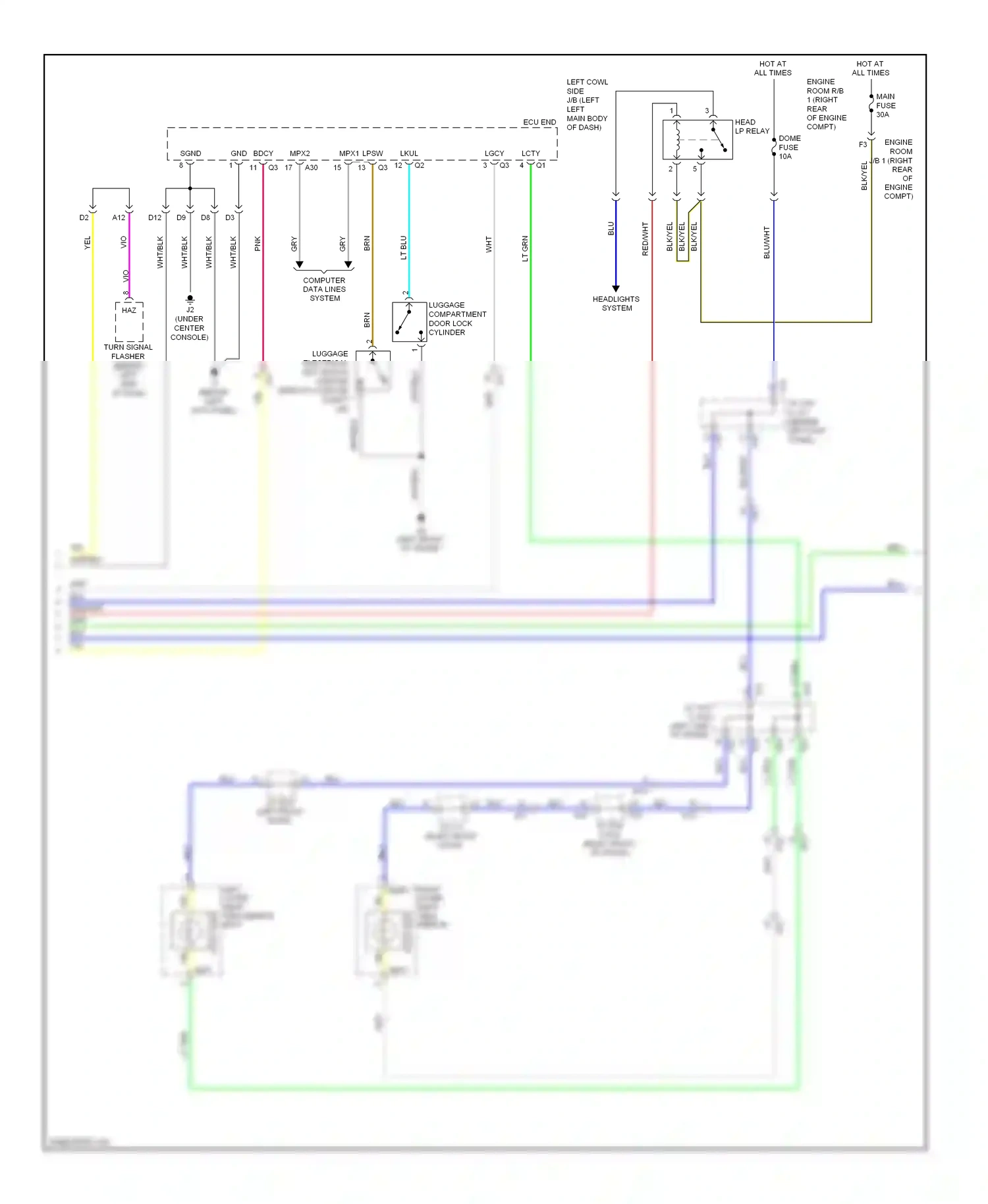 Lexus IS III (2013-2016) (behind left kick panel) wiring diagram  (5 of 41)