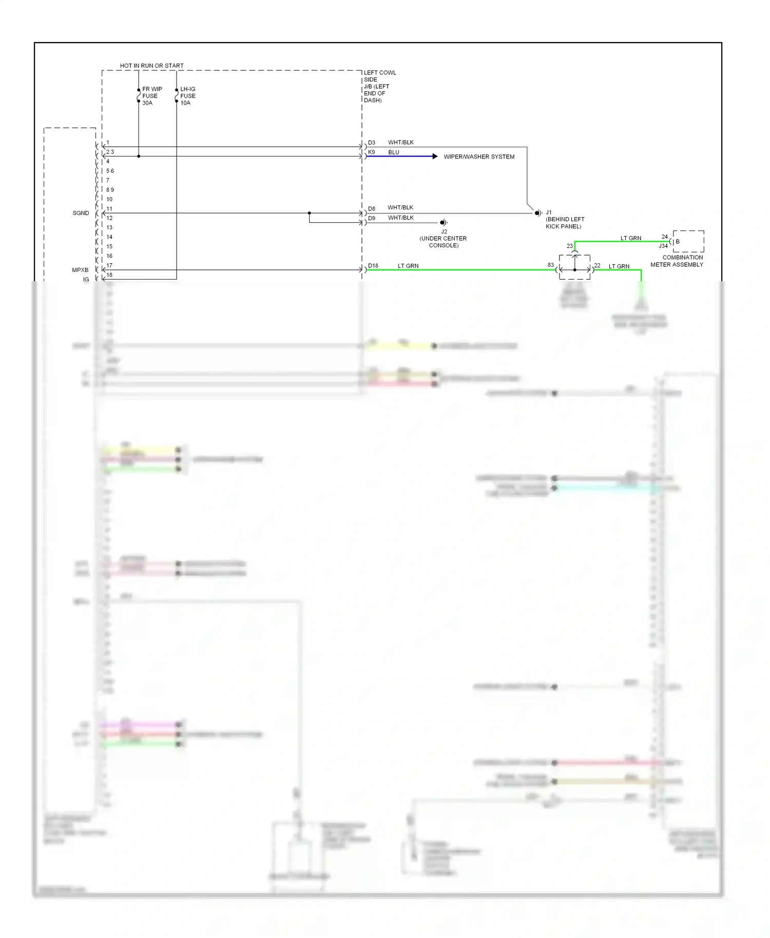 Lexus IS III (2013-2016) block wiring diagram  (1 of 1)