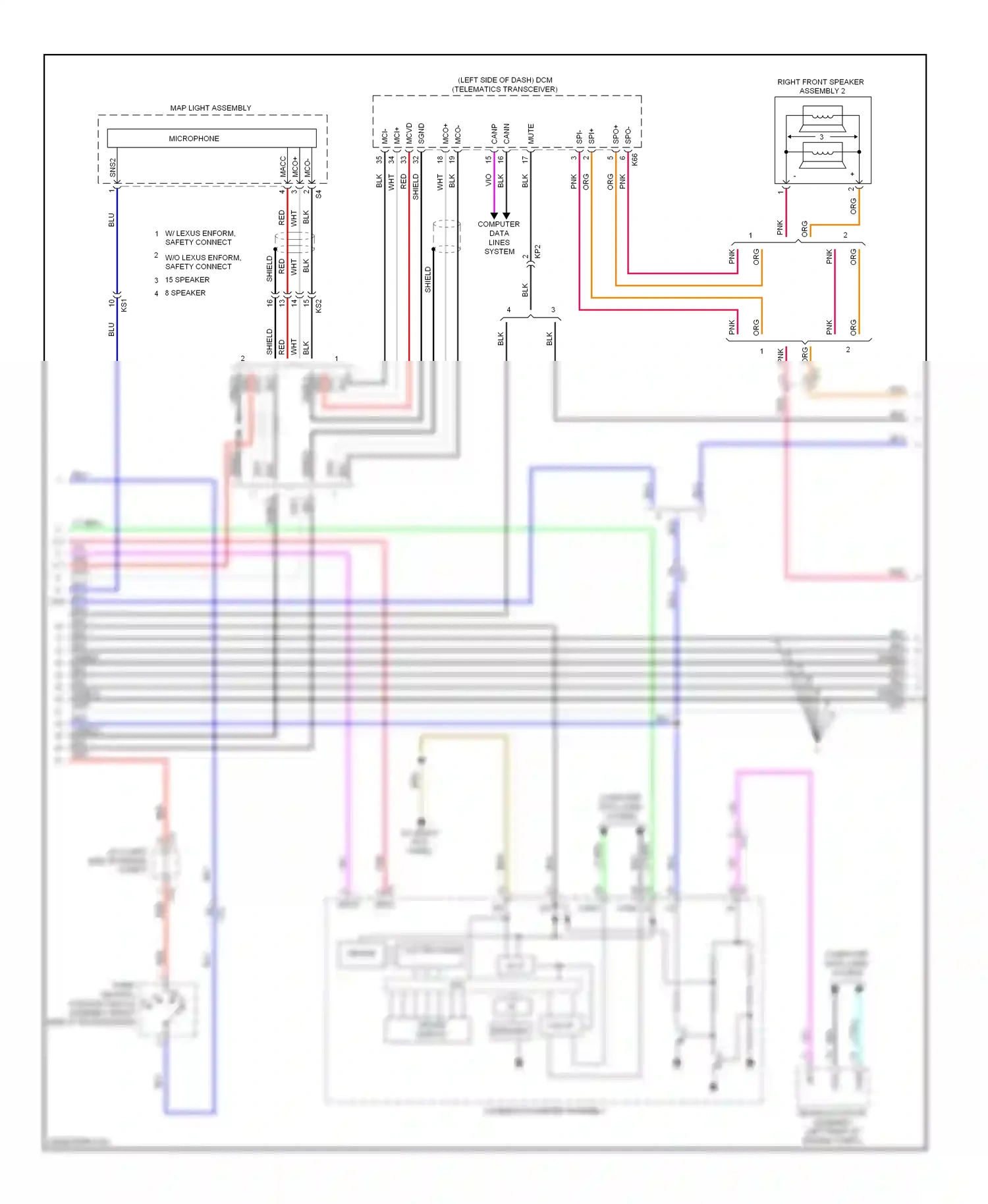 Wiring diagram combination meter assembly for Lexus IS III (2013-2016) (49 of 53)