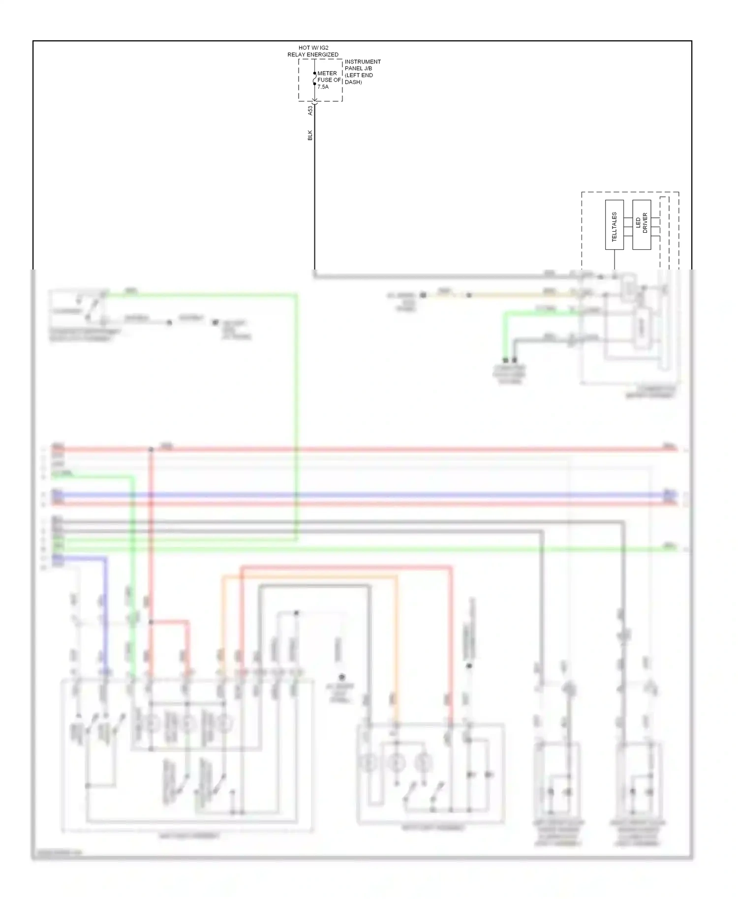 Wiring diagram combination meter assembly for Lexus IS III (2013-2016) (24 of 53)