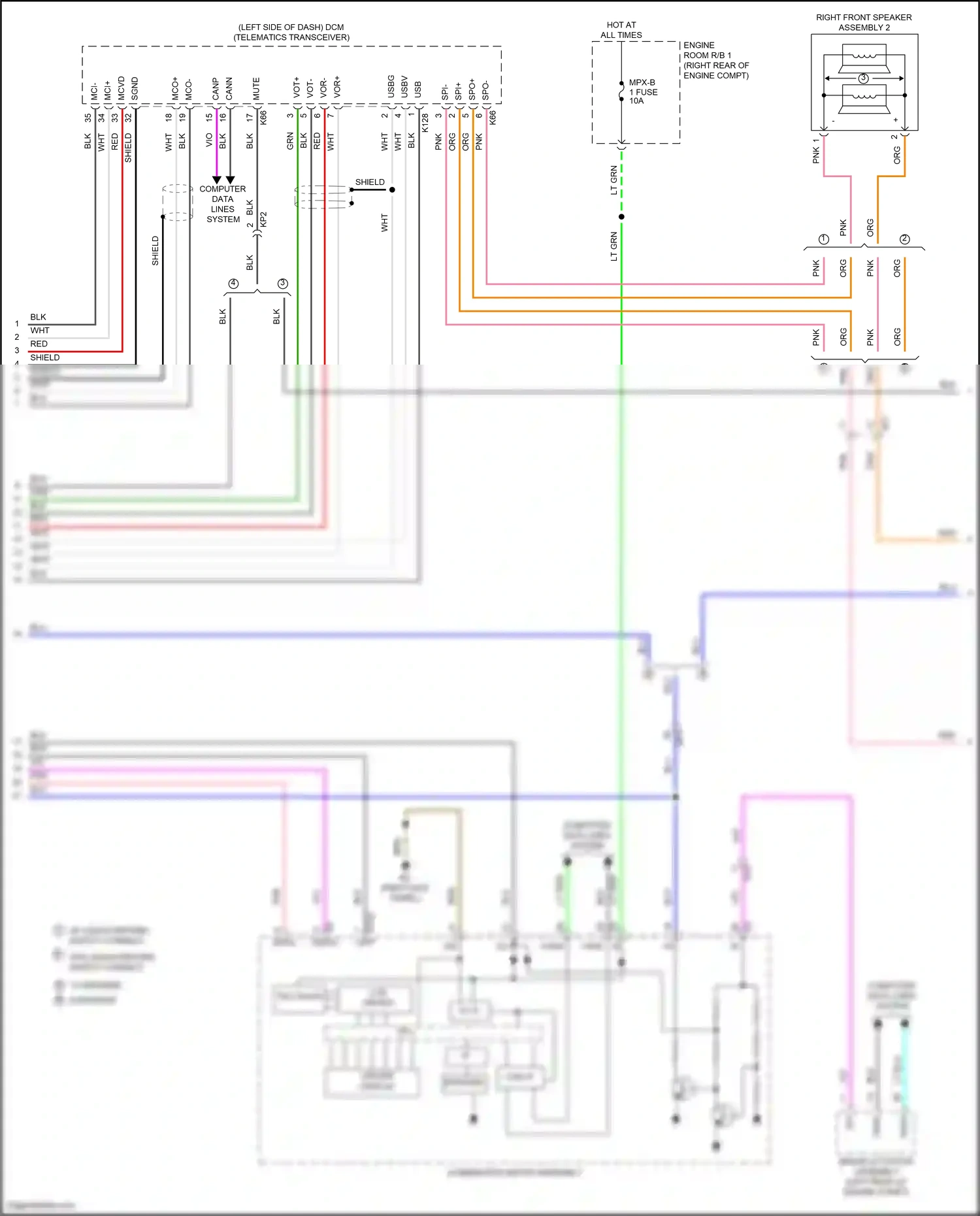 Wiring diagram computer data lines system for Lexus IS III (2013-2016) (57 of 160)