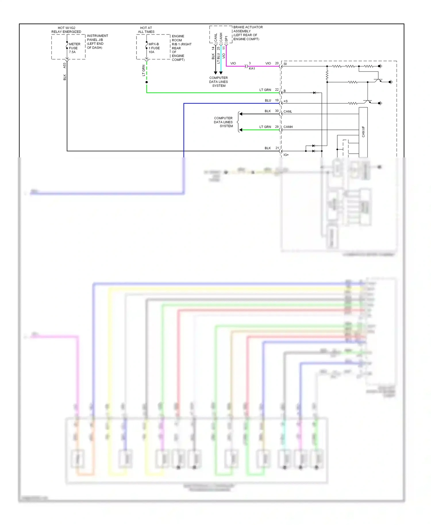 Wiring diagram electronically controlled transmission solenoid for Lexus IS III (2013-2016) (2 of 3)