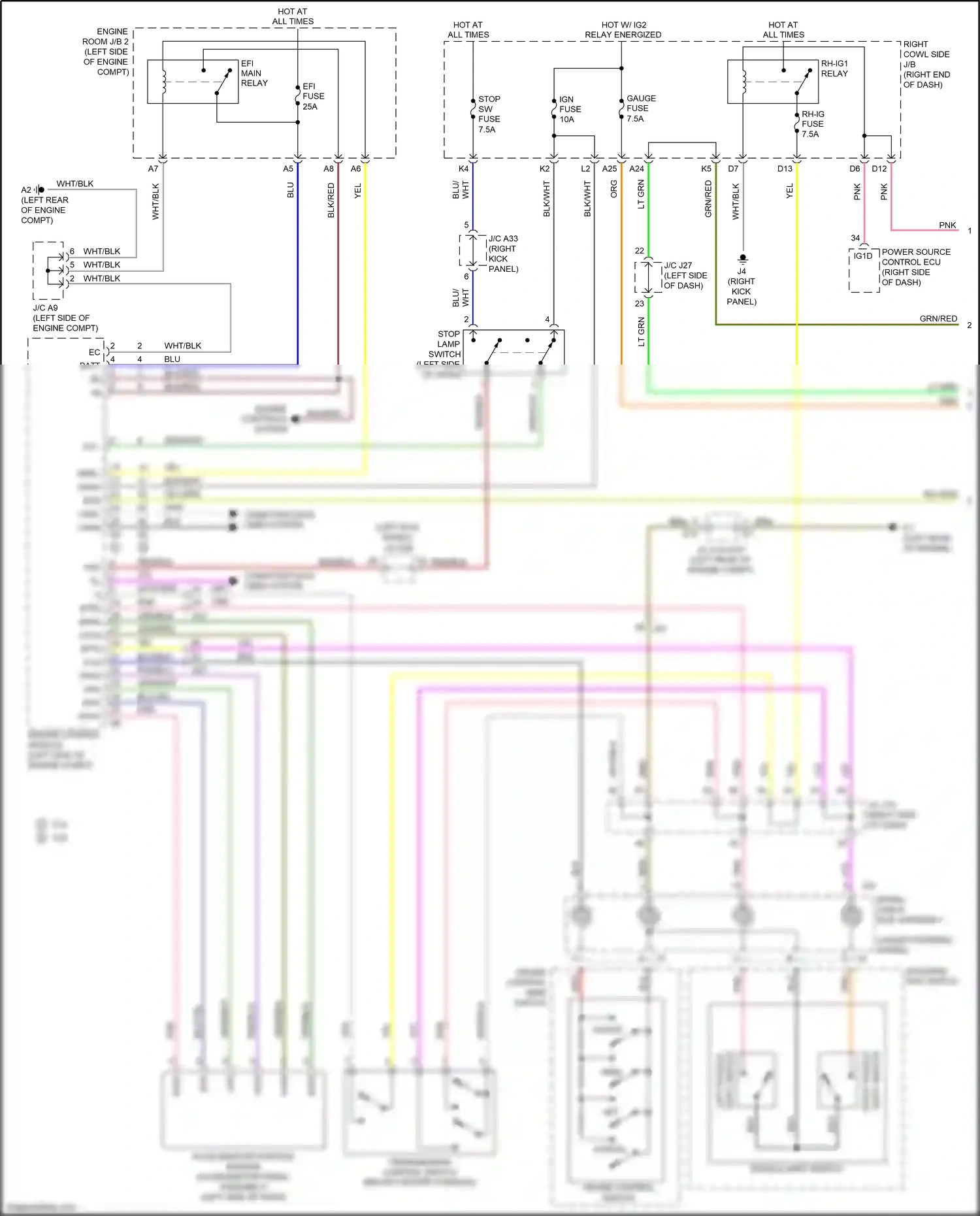Wiring diagram engine control module for Lexus IS III (2013-2016) (3 of 6)
