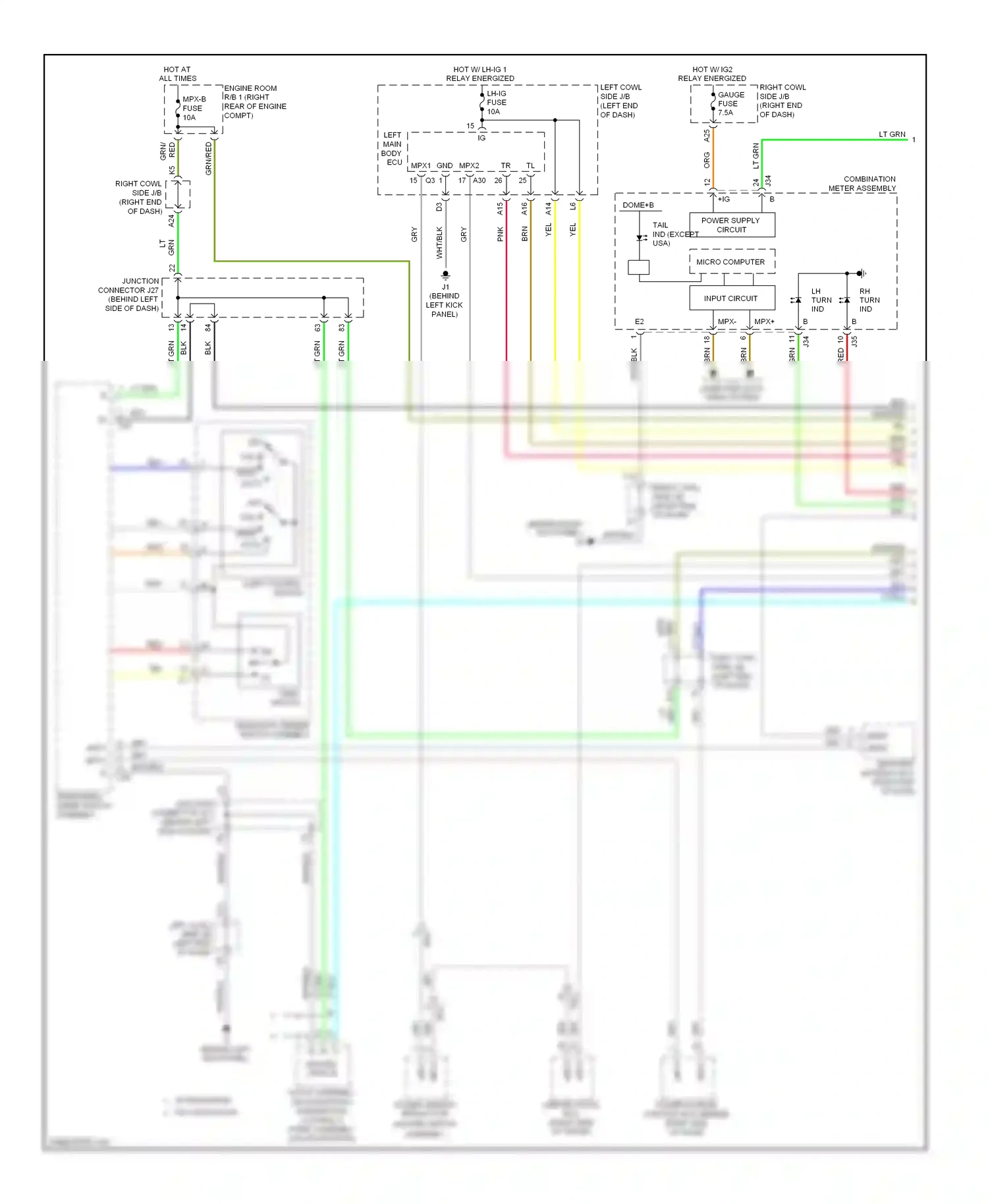 Lexus IS III (2013-2016) junction wiring diagram  (2 of 25)
