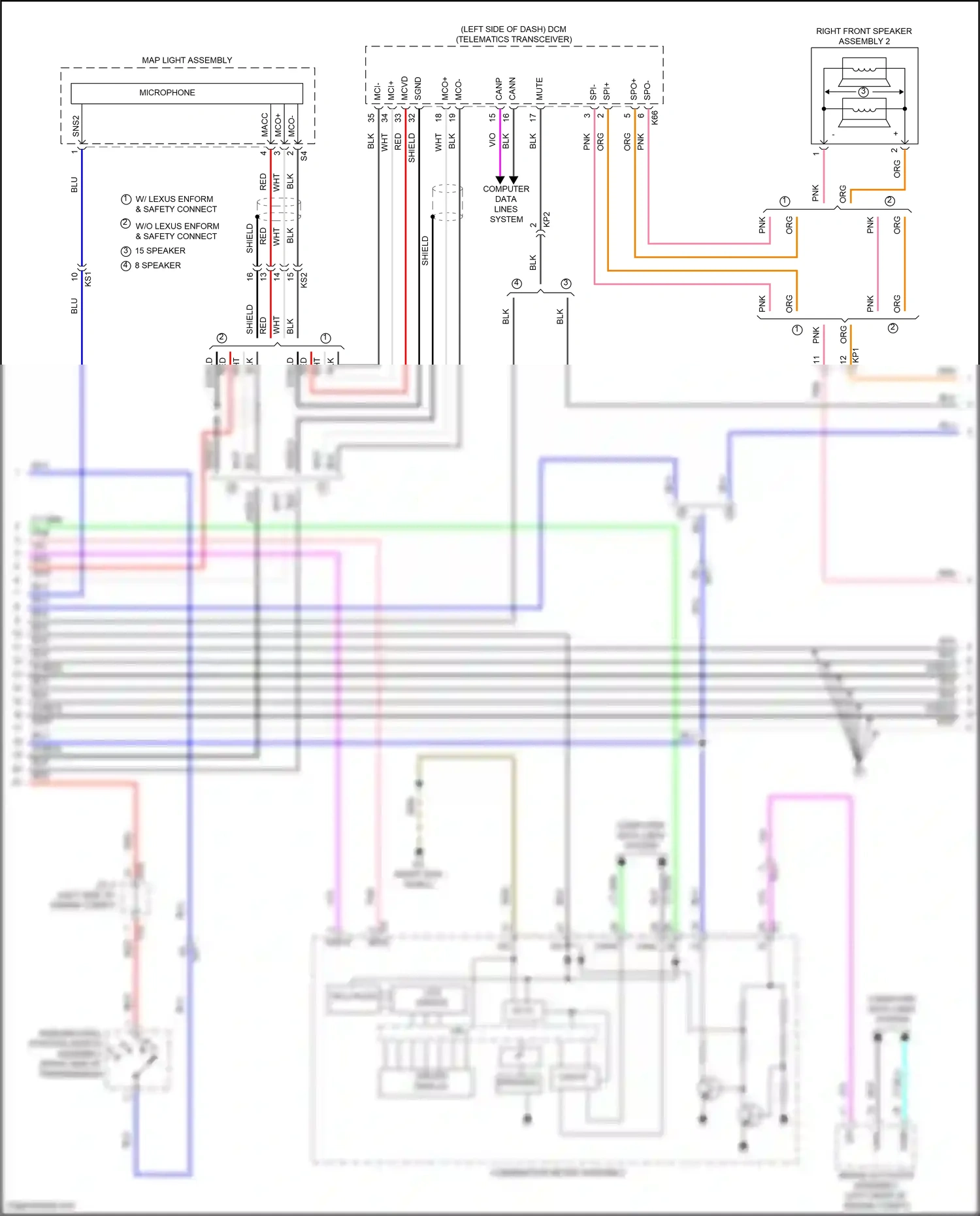 Wiring diagram lcd driver for Lexus IS III (2013-2016) (4 of 4)