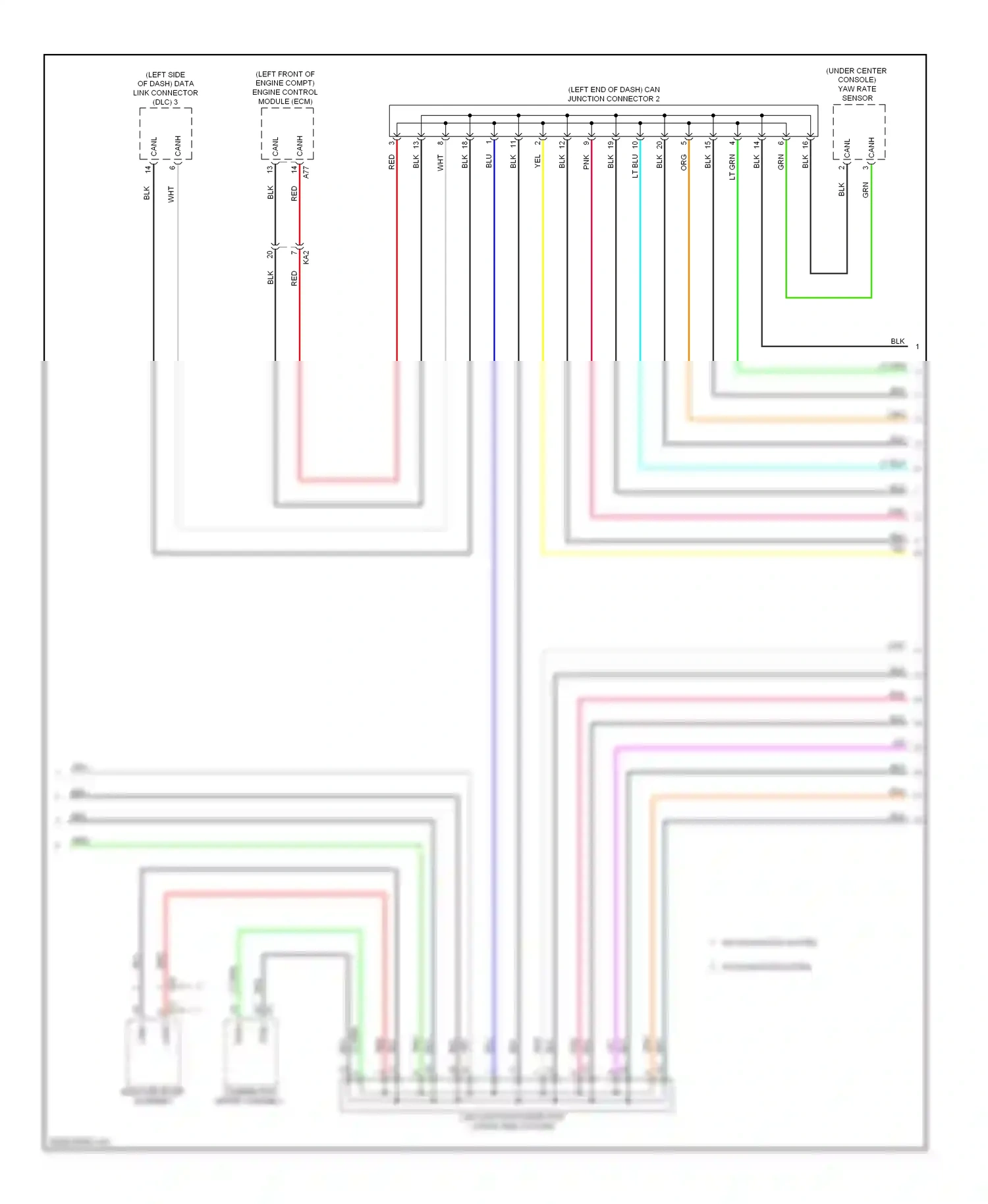 Lexus IS III (2013-2016) (left front of engine compt) engine control module (ecm) wiring diagram  (1 of 2)
