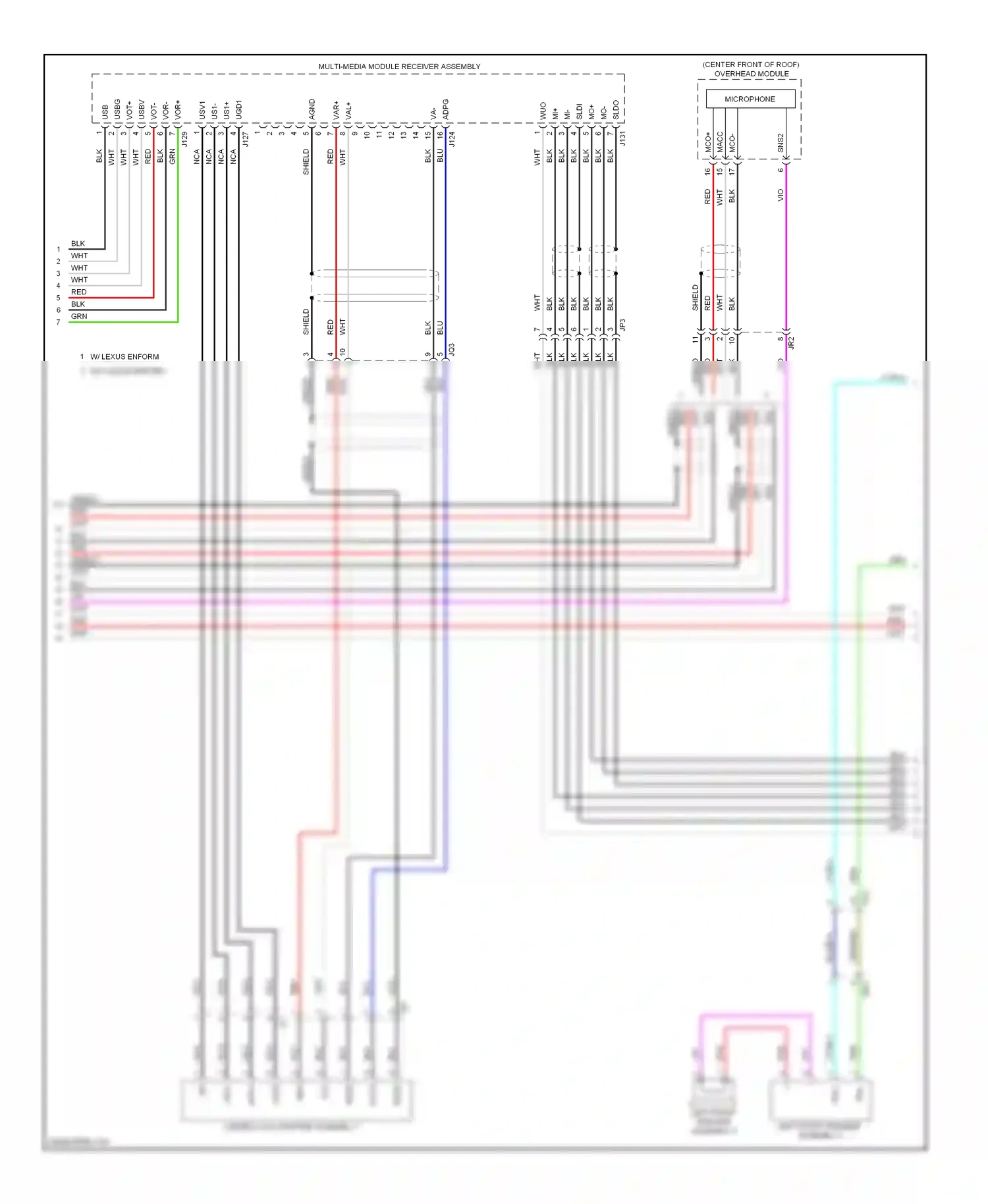 Wiring diagram left front speaker assembly 2 for Lexus IS III (2013-2016) (1 of 8)