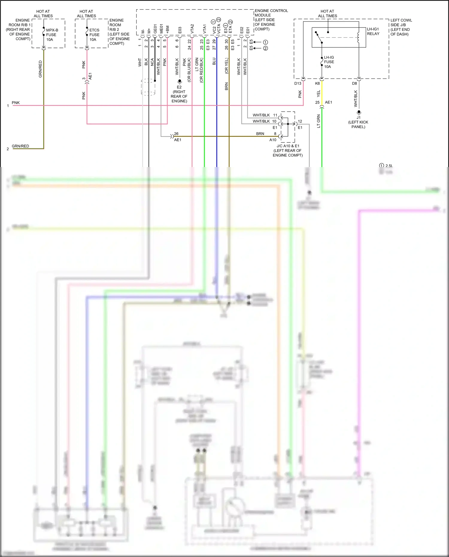 Lexus IS III (2013-2016) (left kick panel) wiring diagram  (6 of 31)