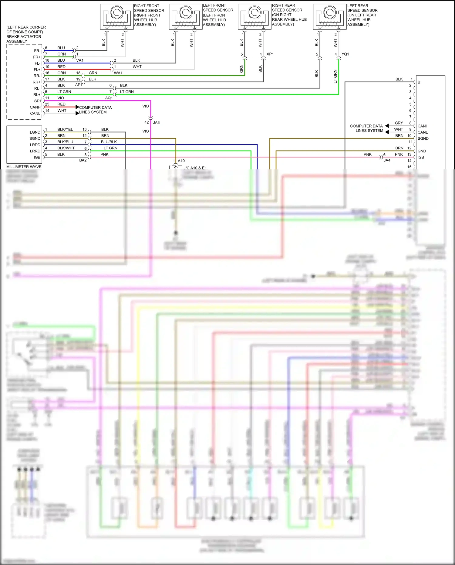 Lexus IS III (2013-2016) lrrd wiring diagram  (1 of 2)