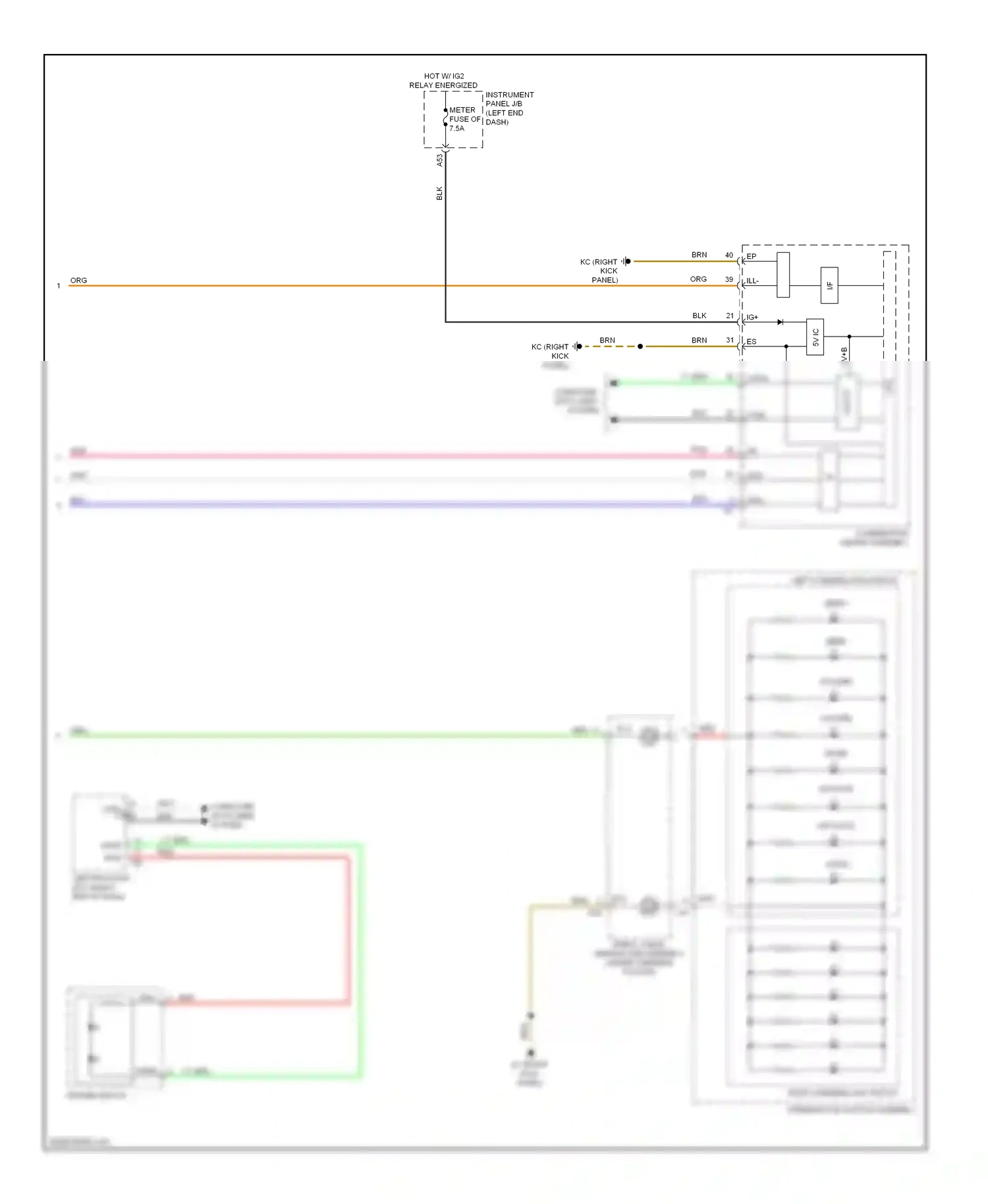 Lexus IS III (2013-2016) odo wiring diagram  (1 of 1)