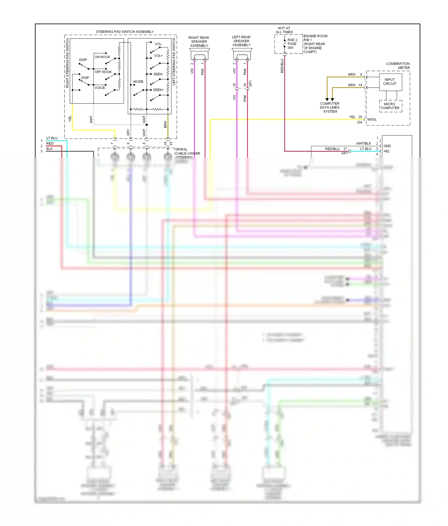 Wiring diagram off hook disp for Lexus IS III (2013-2016) (1 of 1)