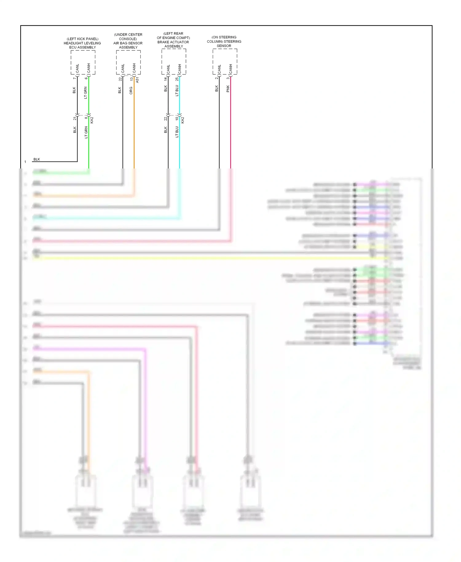 Lexus IS III (2013-2016) (on steering column) steering sensor wiring diagram  (1 of 1)