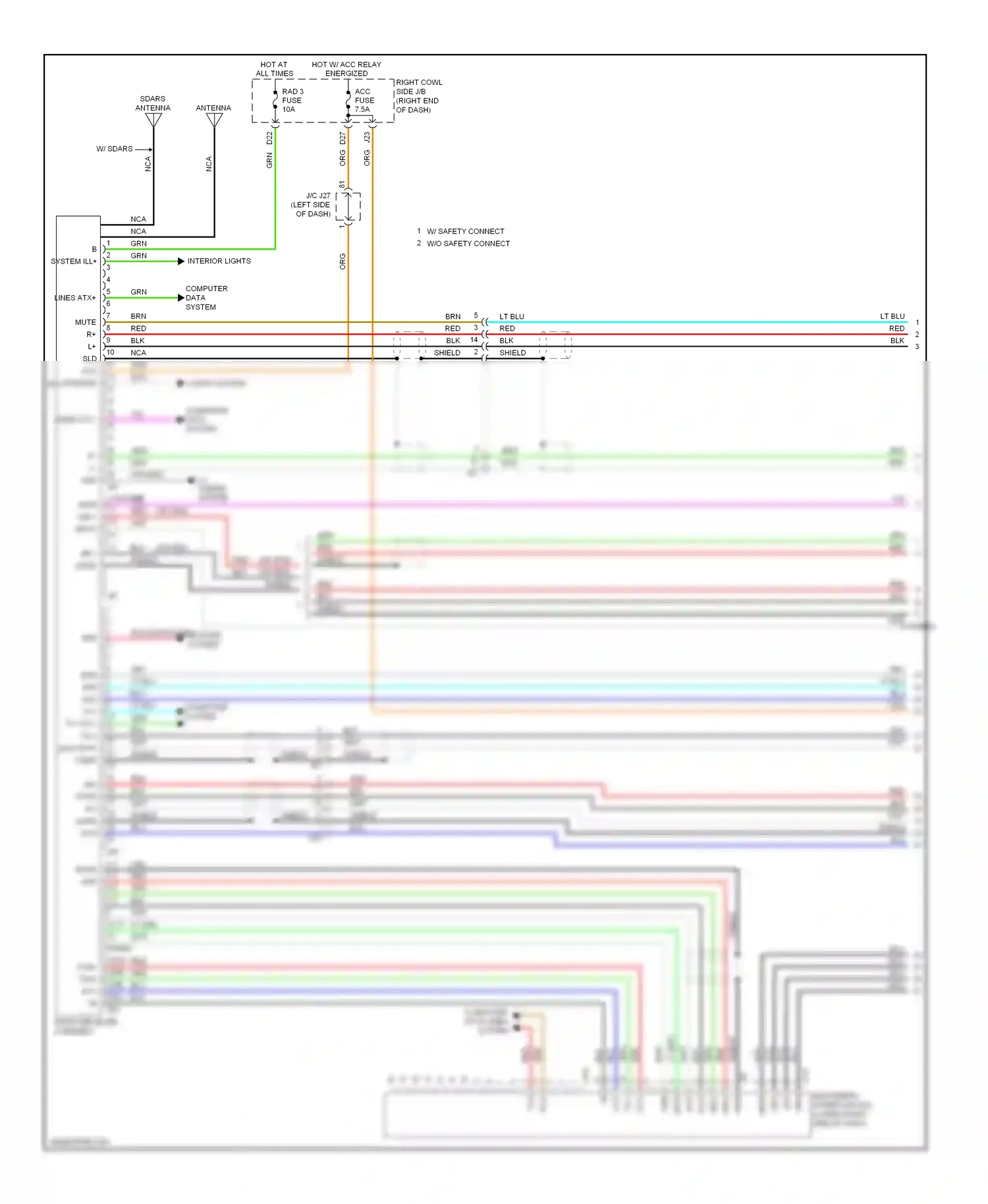 Wiring diagram pnk instrument cluster spd system for Lexus IS III (2013-2016) (1 of 2)