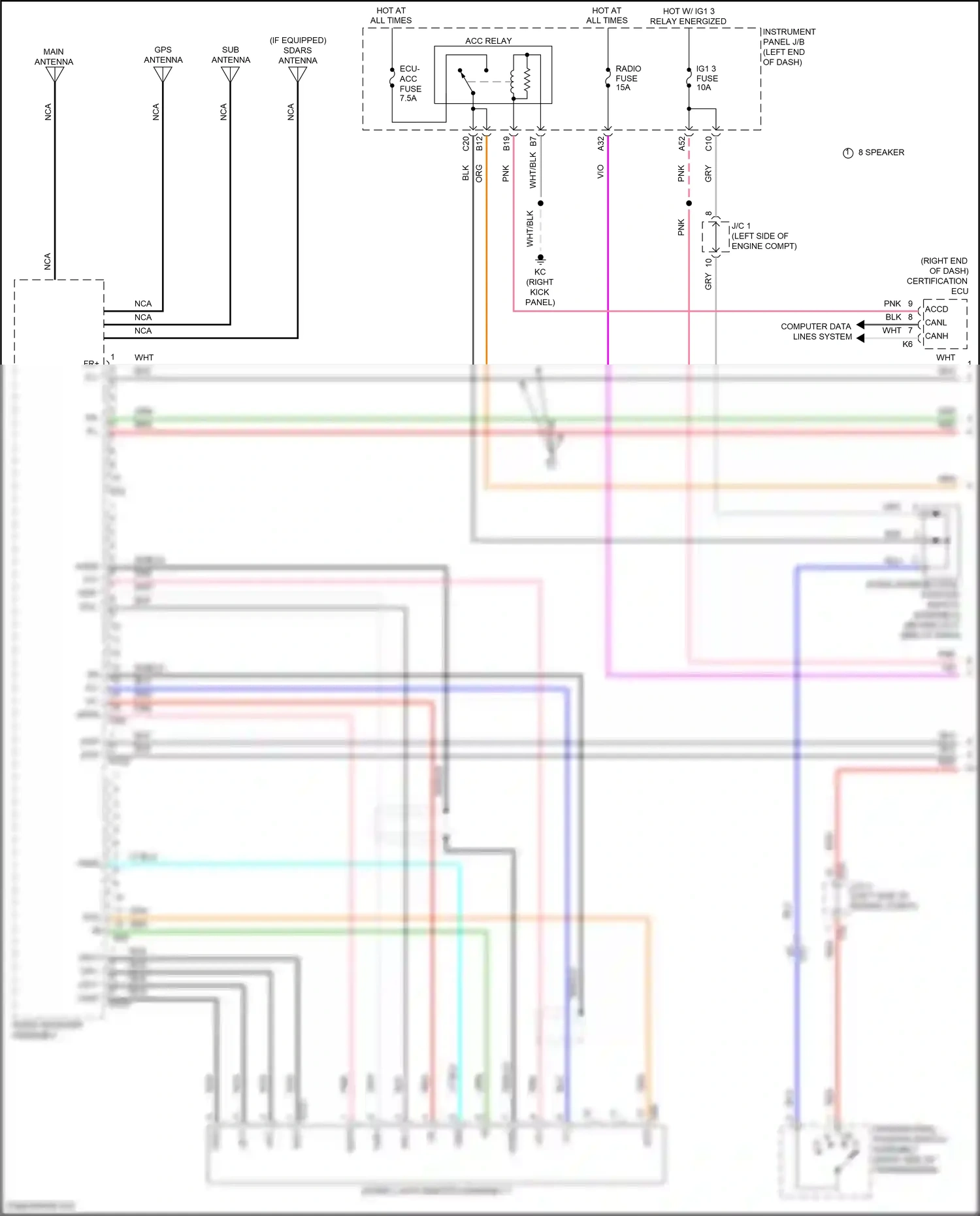 Wiring diagram red for Lexus IS III (2013-2016) (155 of 255)