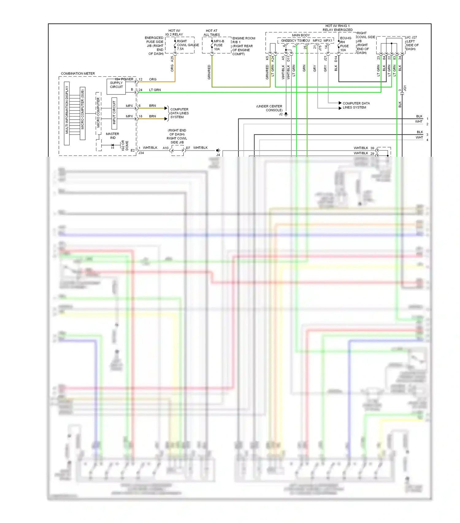 Lexus IS III (2013-2016) (right kick panel) wiring diagram  (29 of 32)