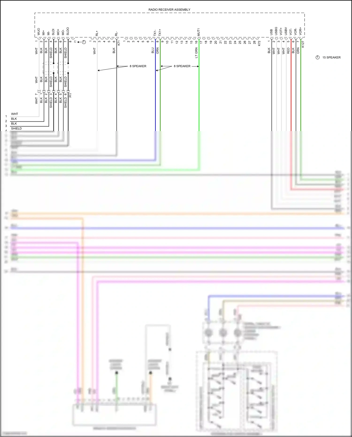 Lexus IS III (2013-2016) (right kick panel) wiring diagram  (14 of 32)