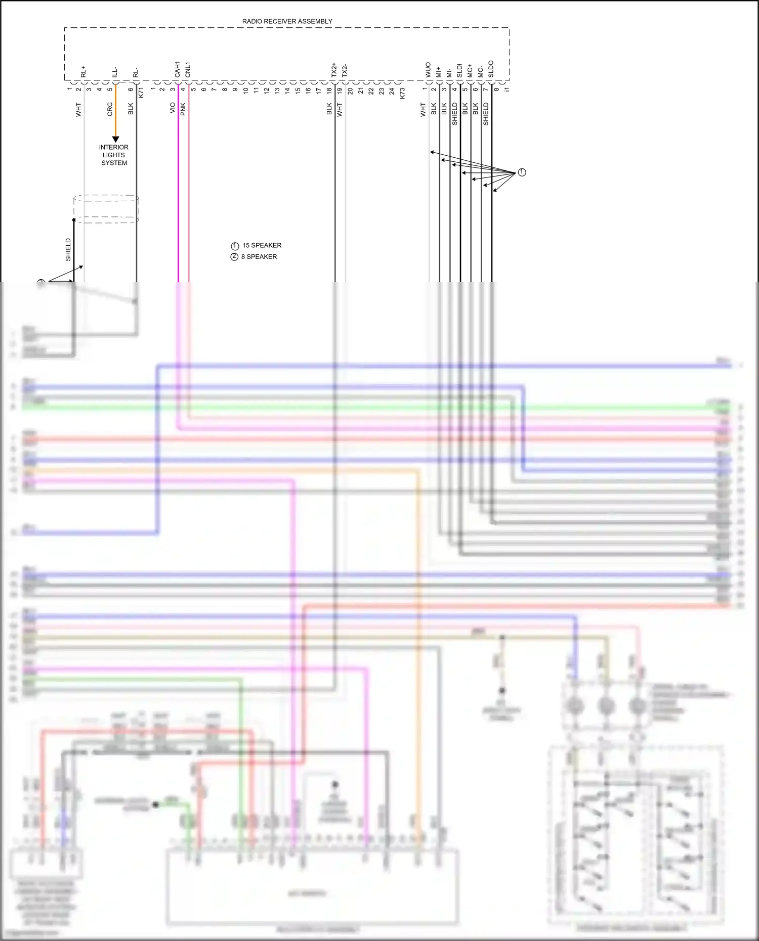 Lexus IS III (2013-2016) (right kick panel) wiring diagram  (17 of 32)