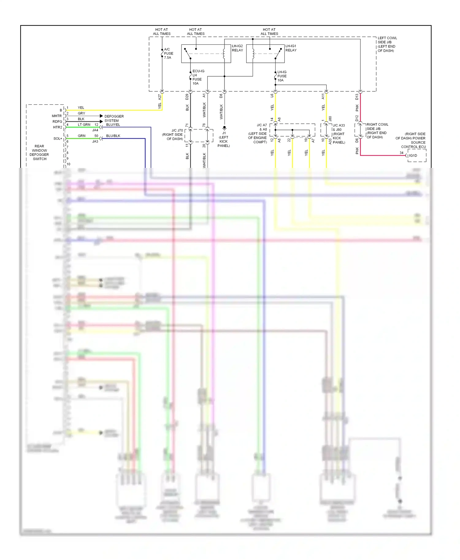 Lexus IS III (2013-2016) (right kick panel) wiring diagram  (1 of 32)