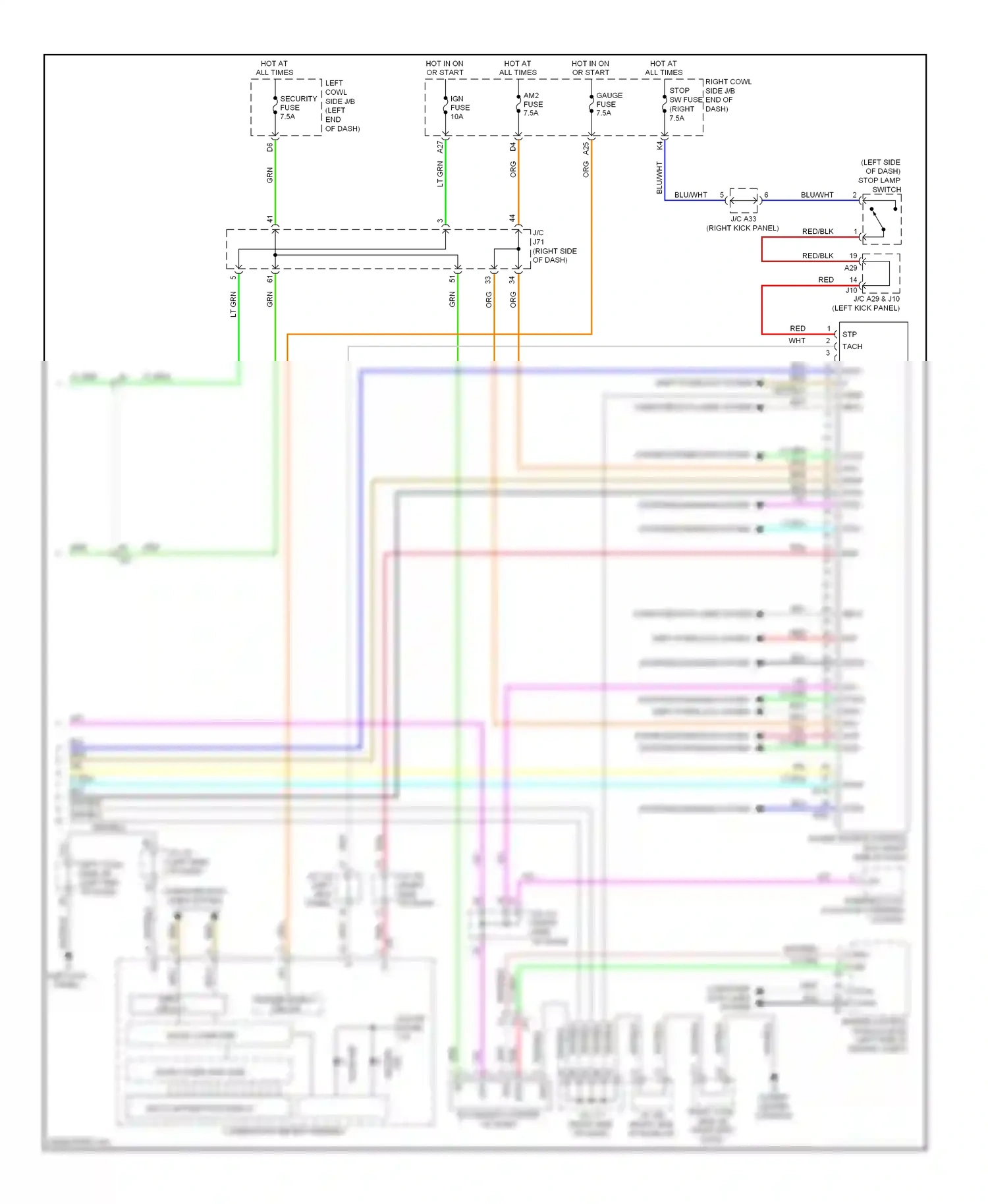 Lexus IS III (2013-2016) (right kick panel) wiring diagram  (12 of 32)