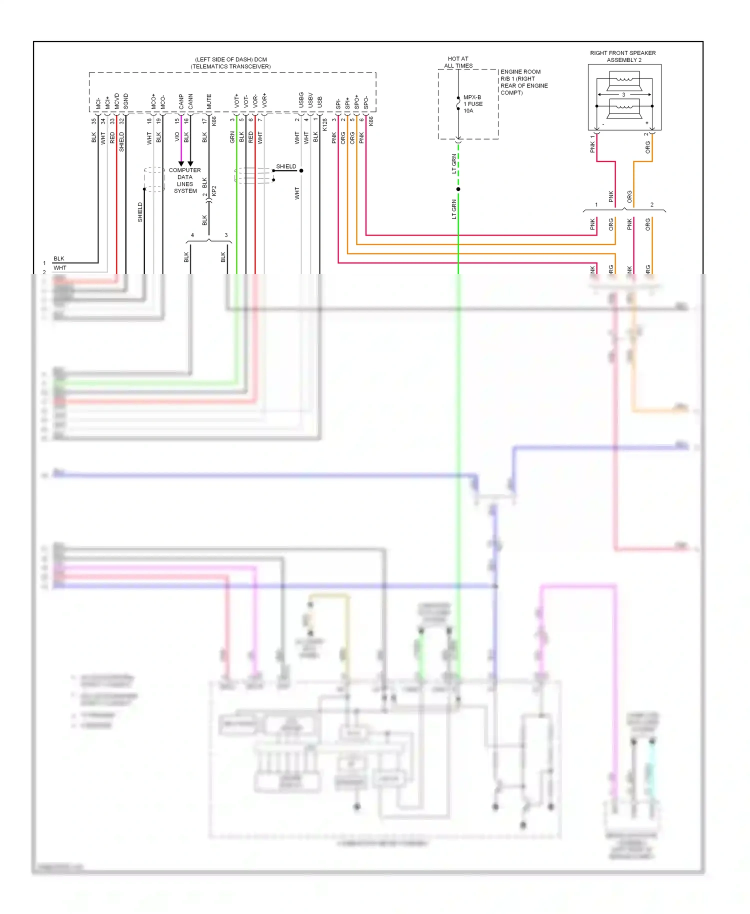 Wiring diagram shield shield for Lexus IS III (2013-2016) (3 of 14)