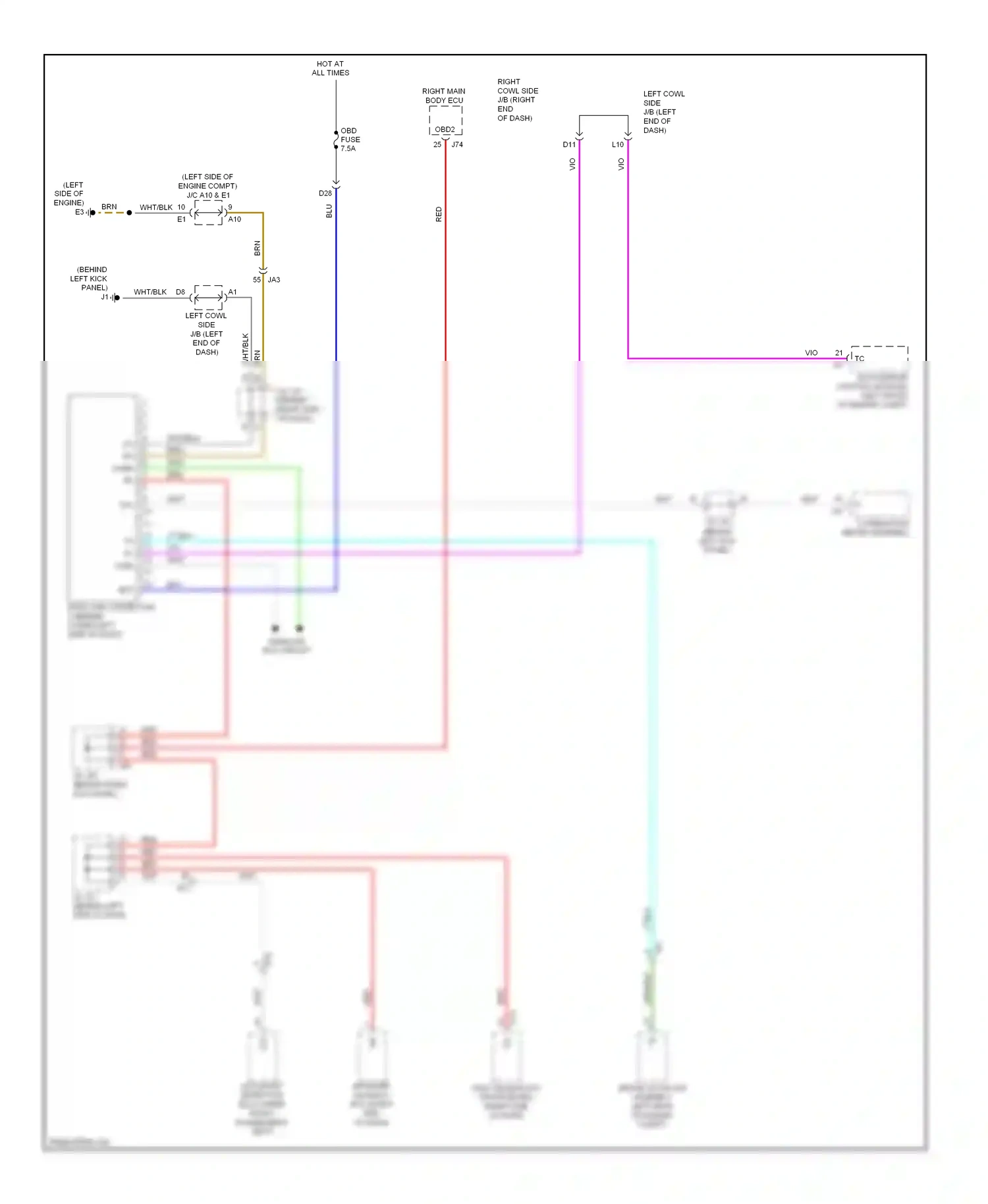 Lexus IS III (2013-2016) sil wiring diagram  (2 of 3)