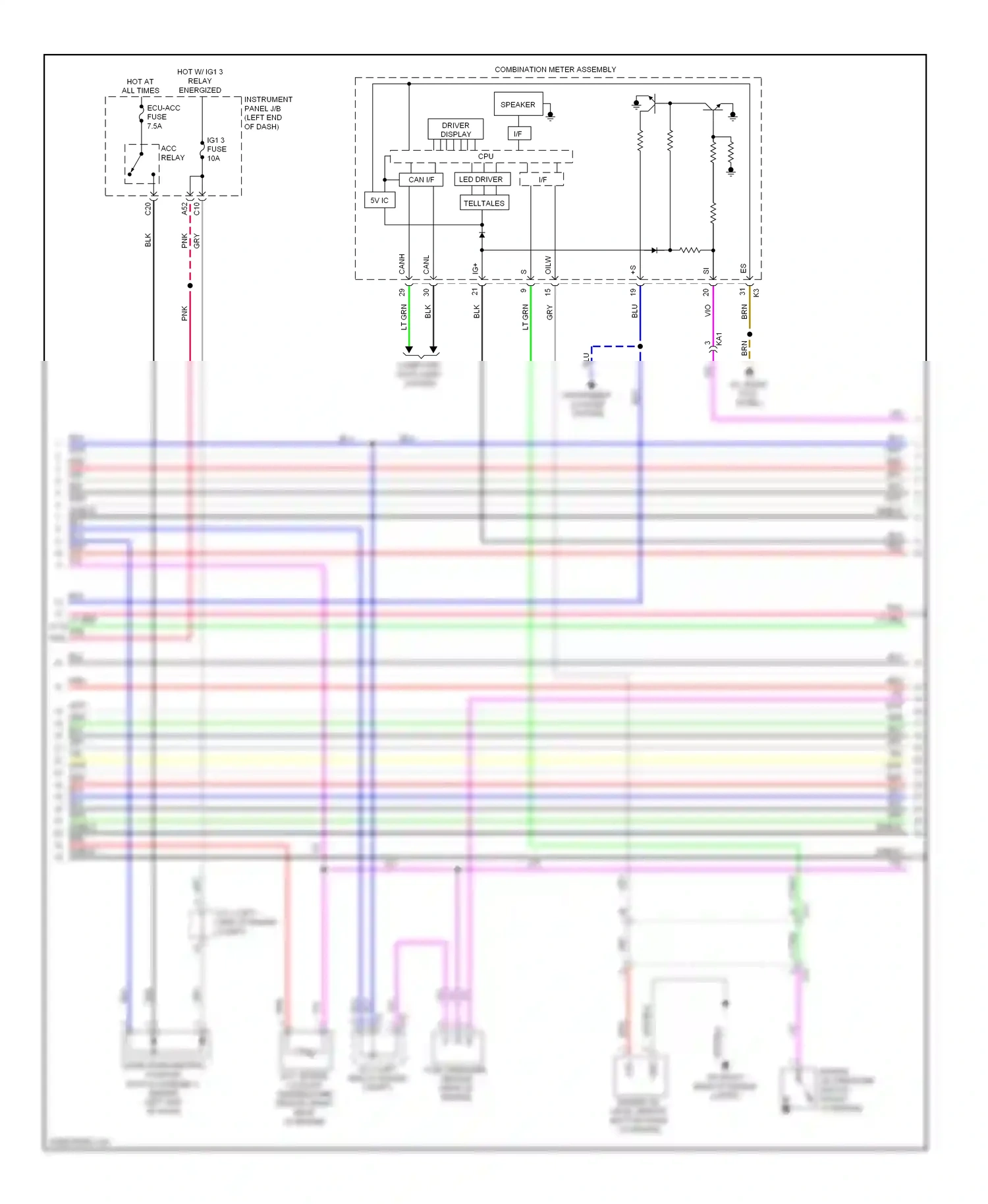Lexus IS III (2013-2016) speaker wiring diagram  (10 of 11)