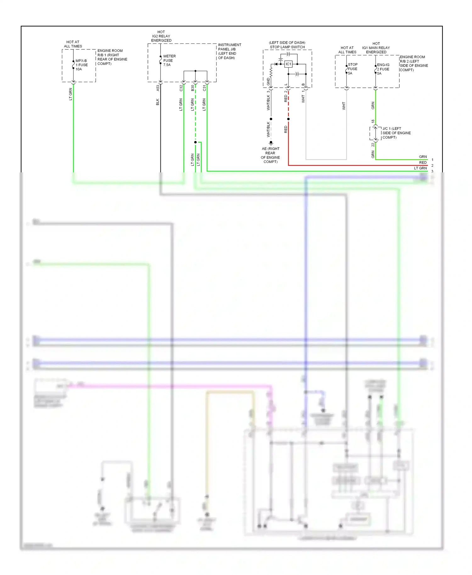 Lexus IS III (2013-2016) speaker wiring diagram  (3 of 11)