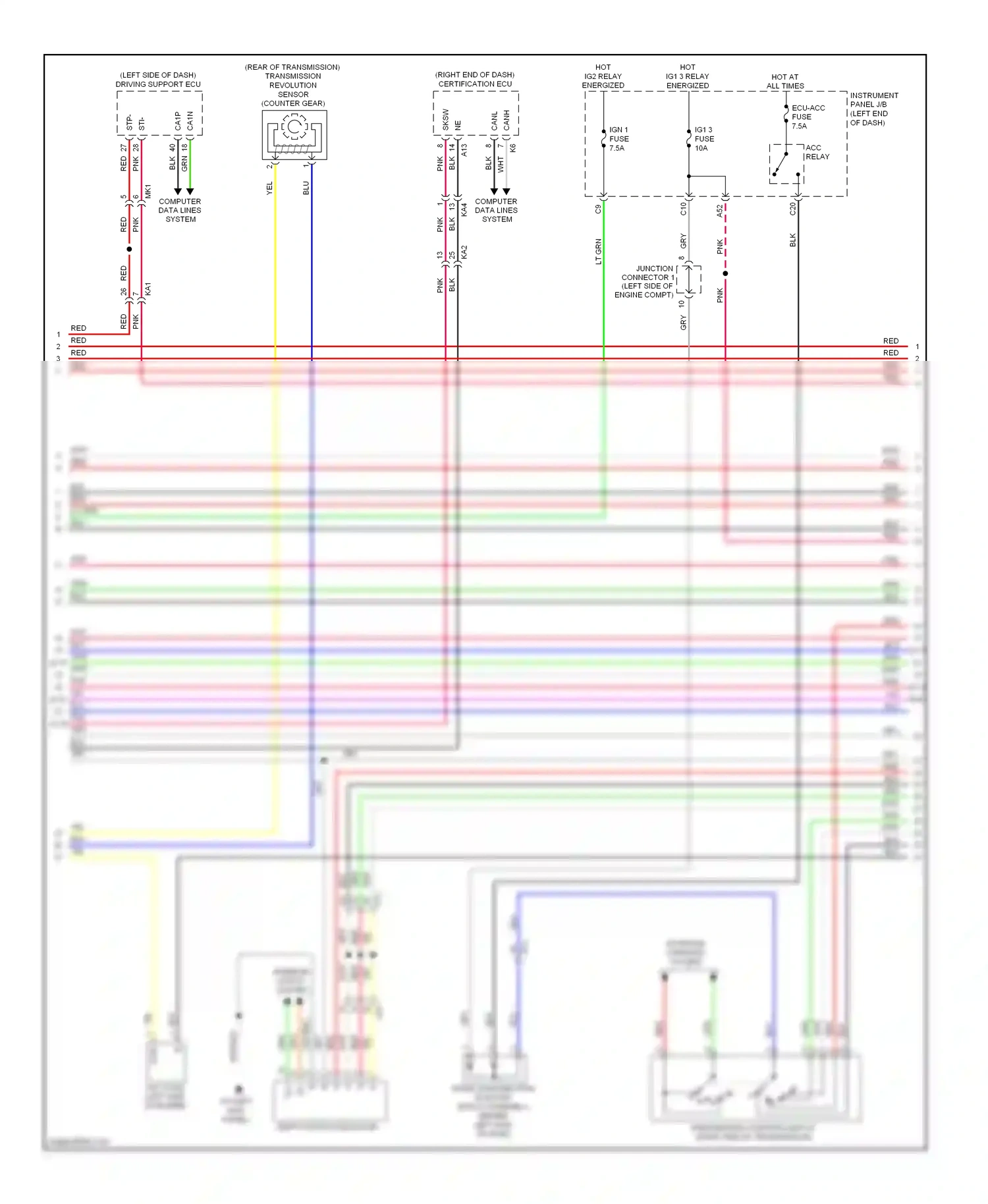 Wiring diagram starting/ charging system for Lexus IS III (2013-2016) (10 of 17)