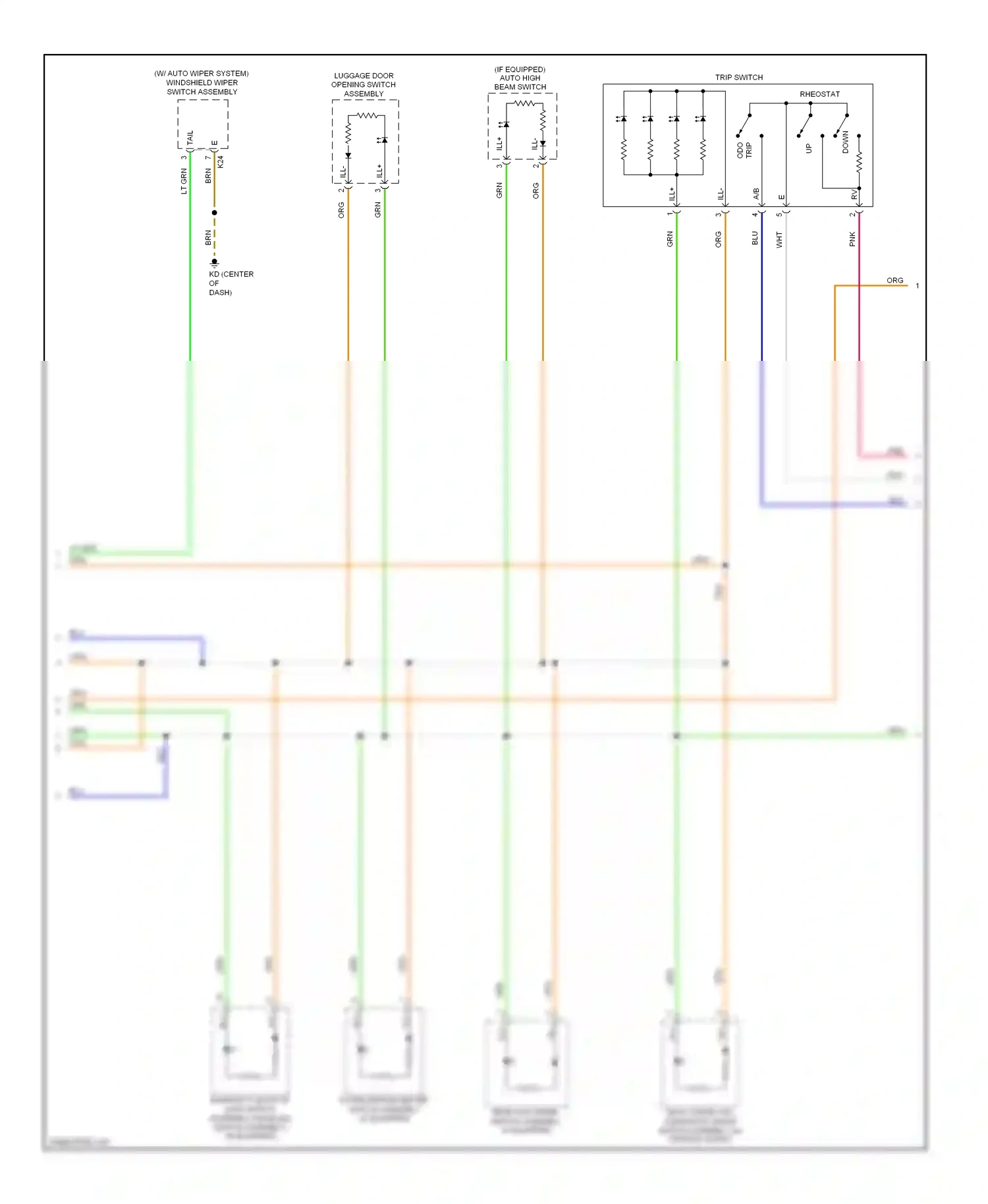 Lexus IS III (2013-2016) tail wiring diagram  (4 of 5)