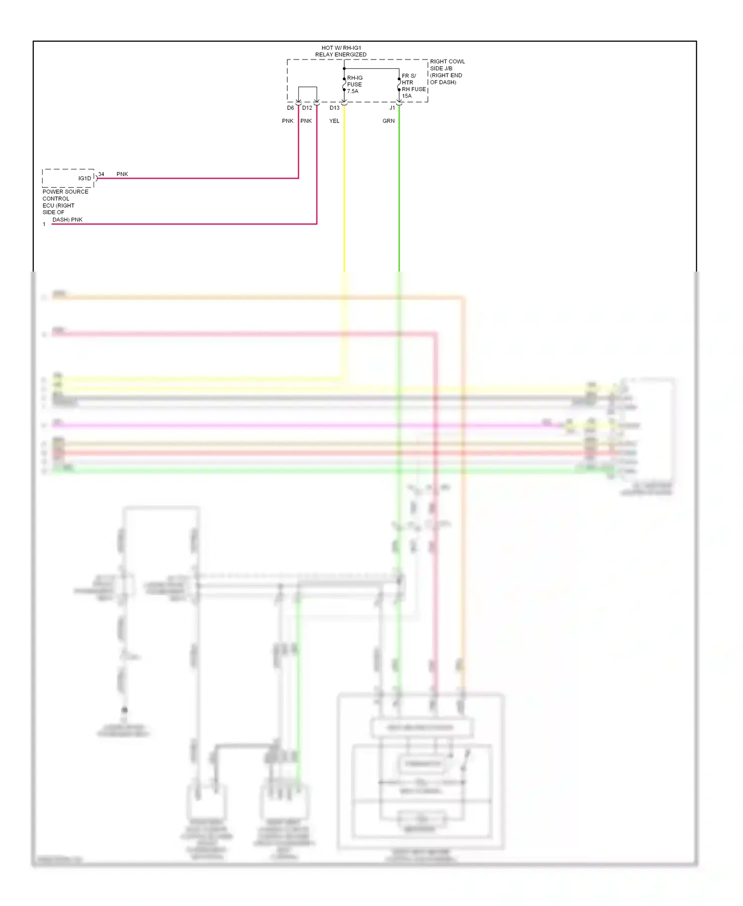 Wiring diagram thr+ for Lexus IS III (2013-2016) (2 of 4)