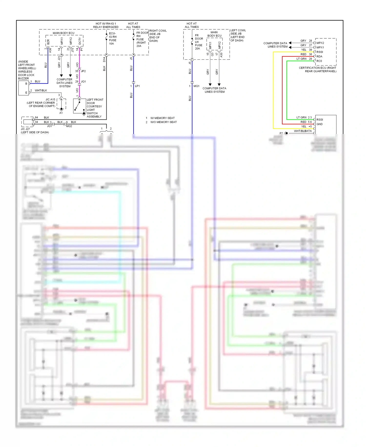 Lexus IS III (2013-2016) vcc wiring diagram  (2 of 4)