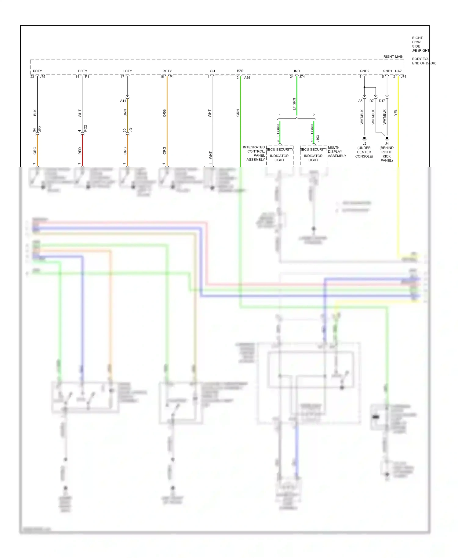 Wiring diagram w/o navigation for Lexus IS III (2013-2016) (9 of 13)