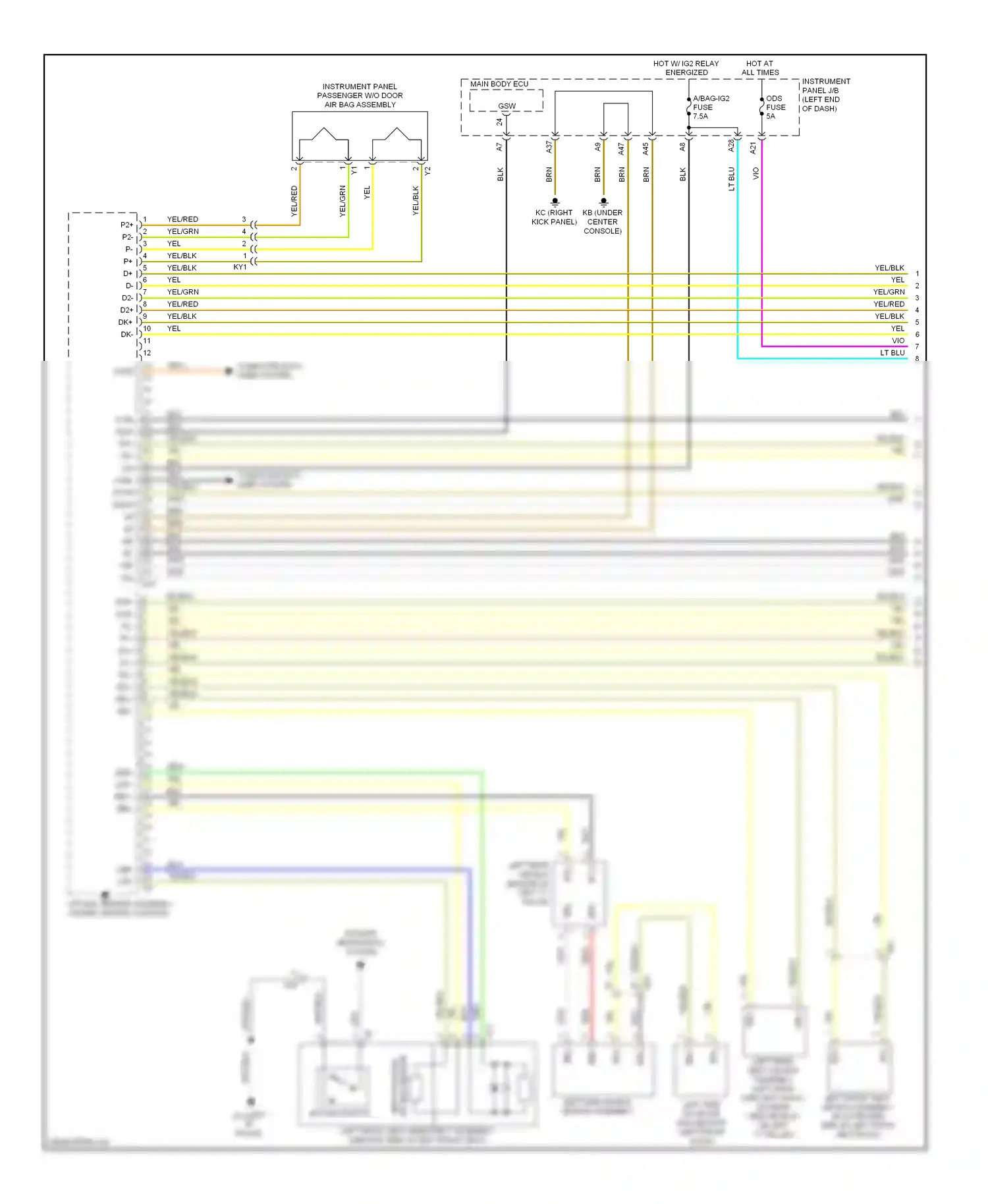 Wiring diagram yel for Lexus IS III (2013-2016) (76 of 188)