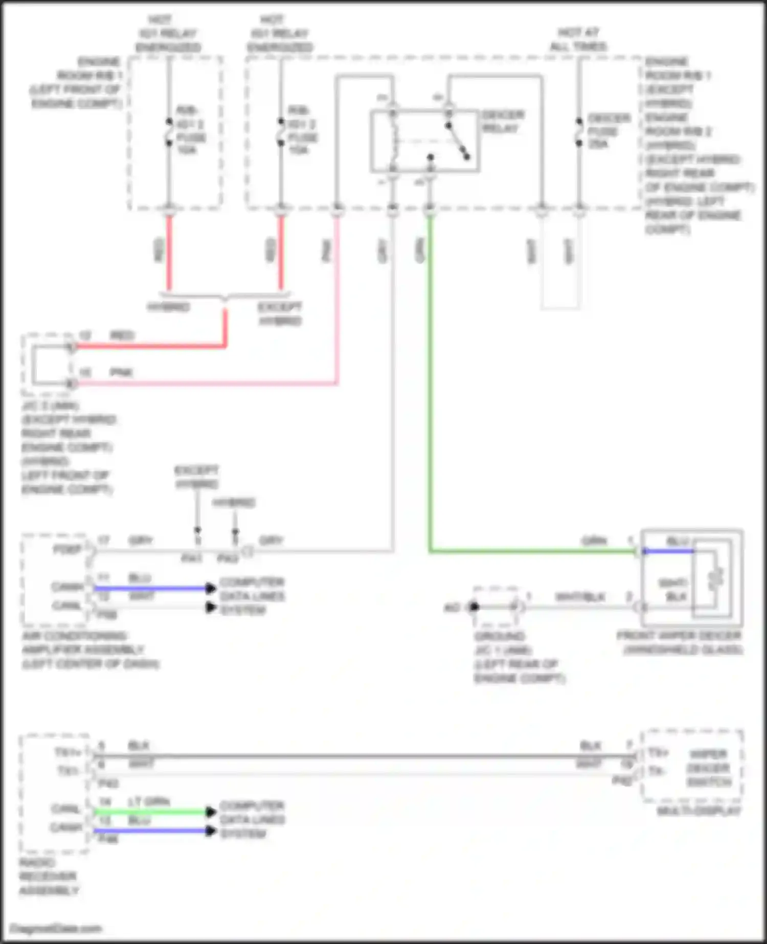 LC Lexus I (2016-2024): Front deicer circuit