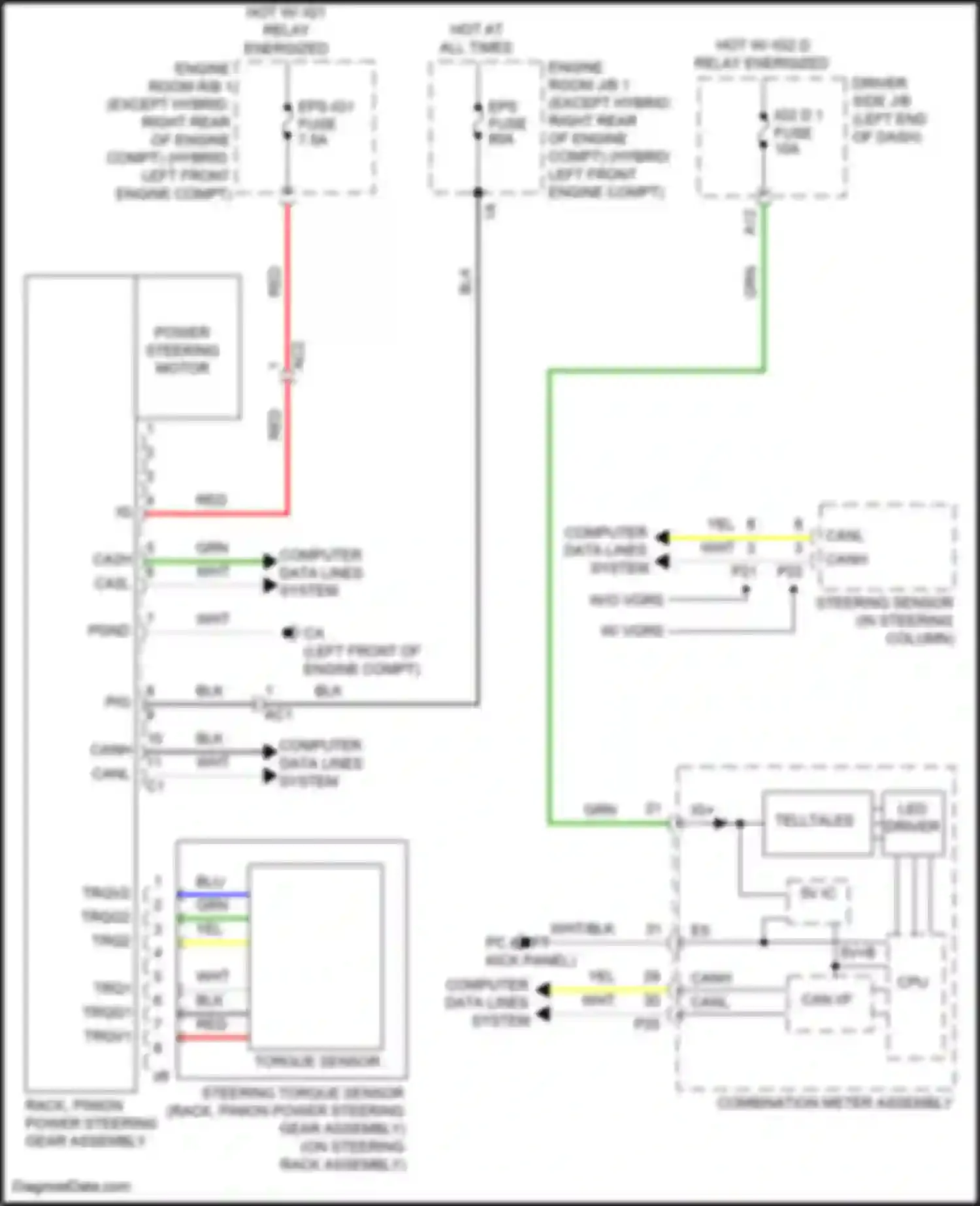 LC Lexus I (2016-2024): Electronic power steering circuit