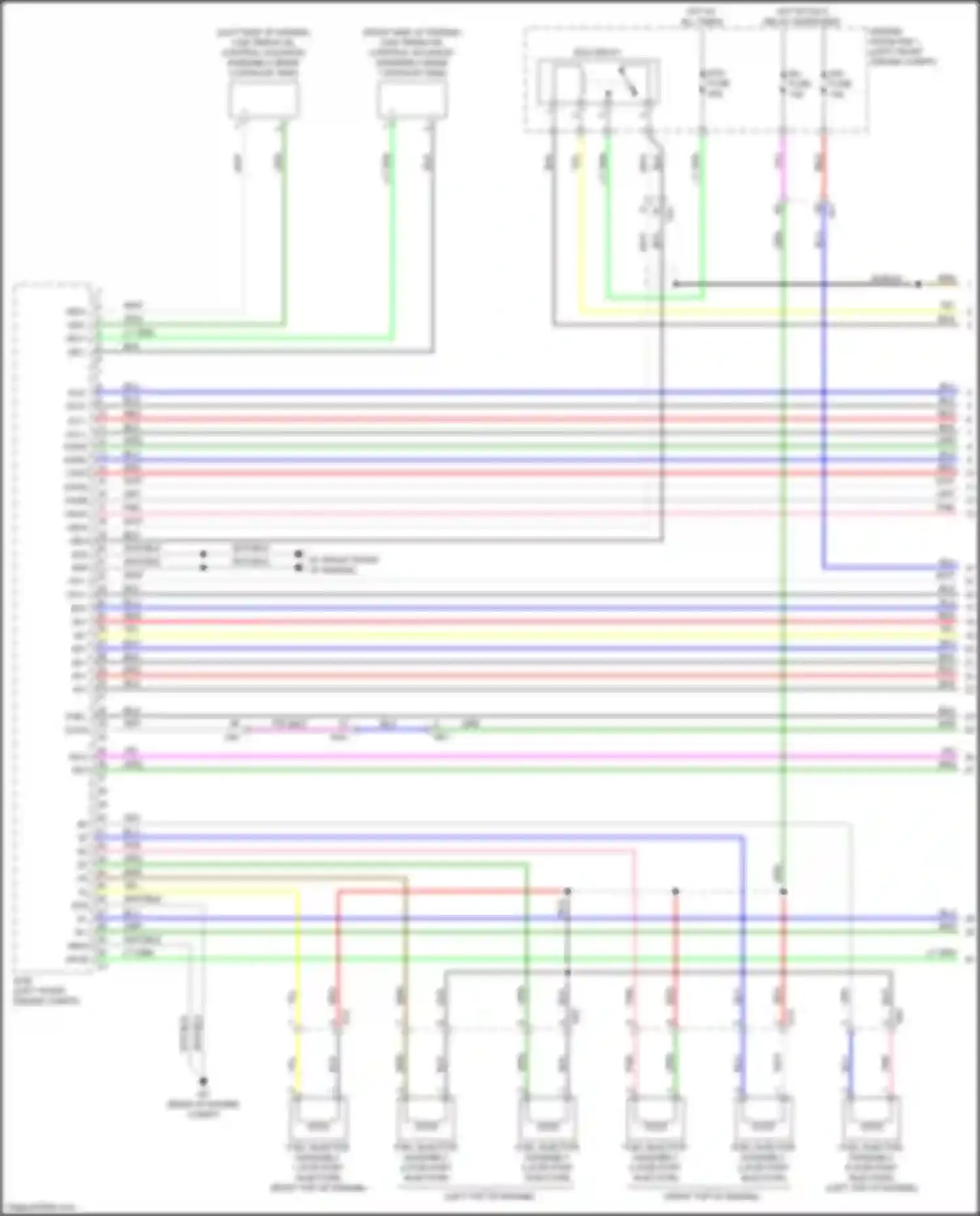 LC Lexus I (2016-2024): Wiring diagram engine performance 3.5l hybrid, engine controls circuit (1 of 10)