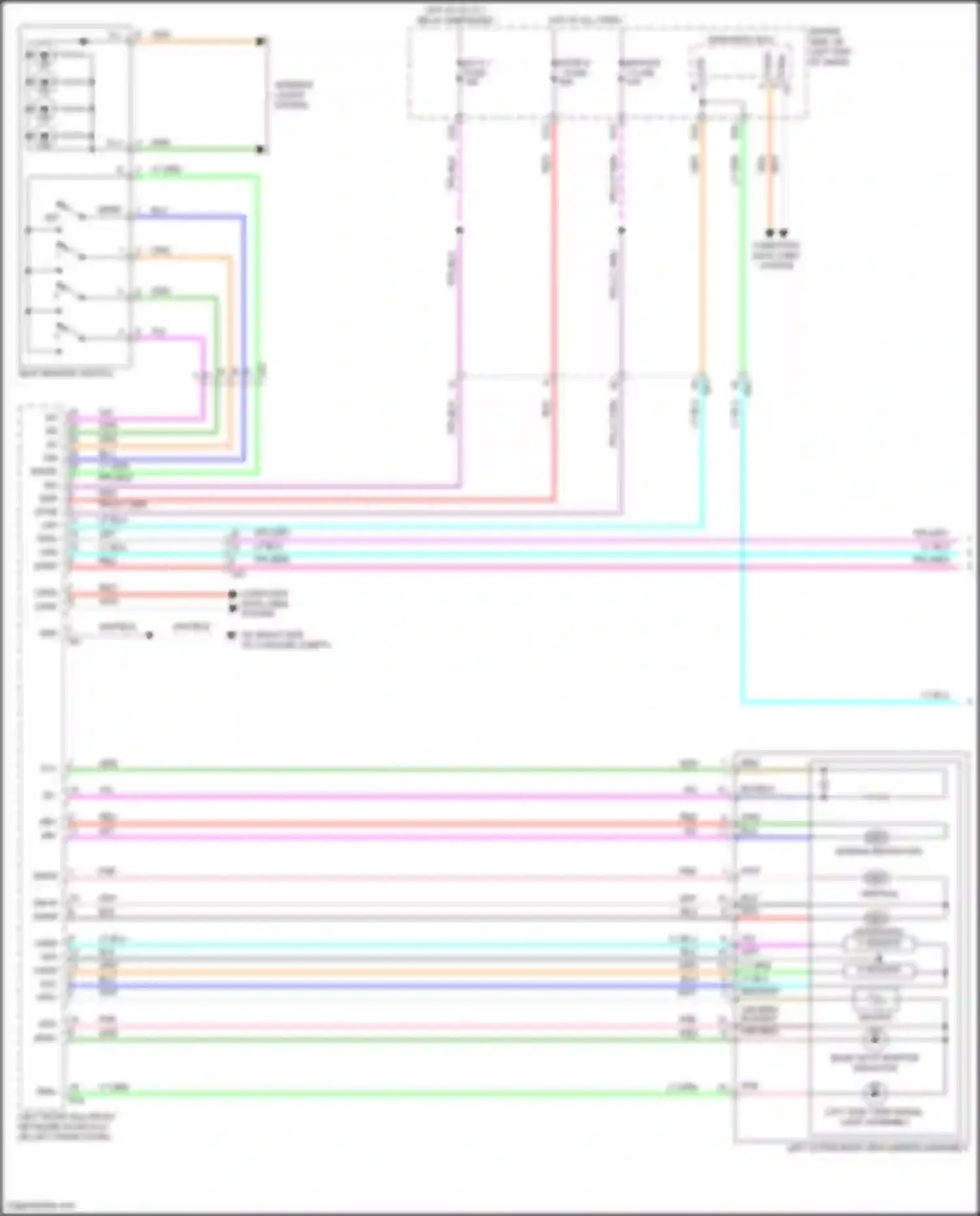 LC Lexus I (2016-2024): Memory mirrors circuit (1 of 2)