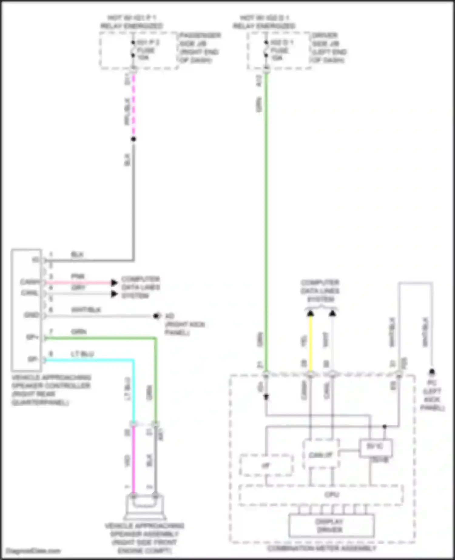 LC Lexus I (2016-2024): Vehicle proximity notification circuit