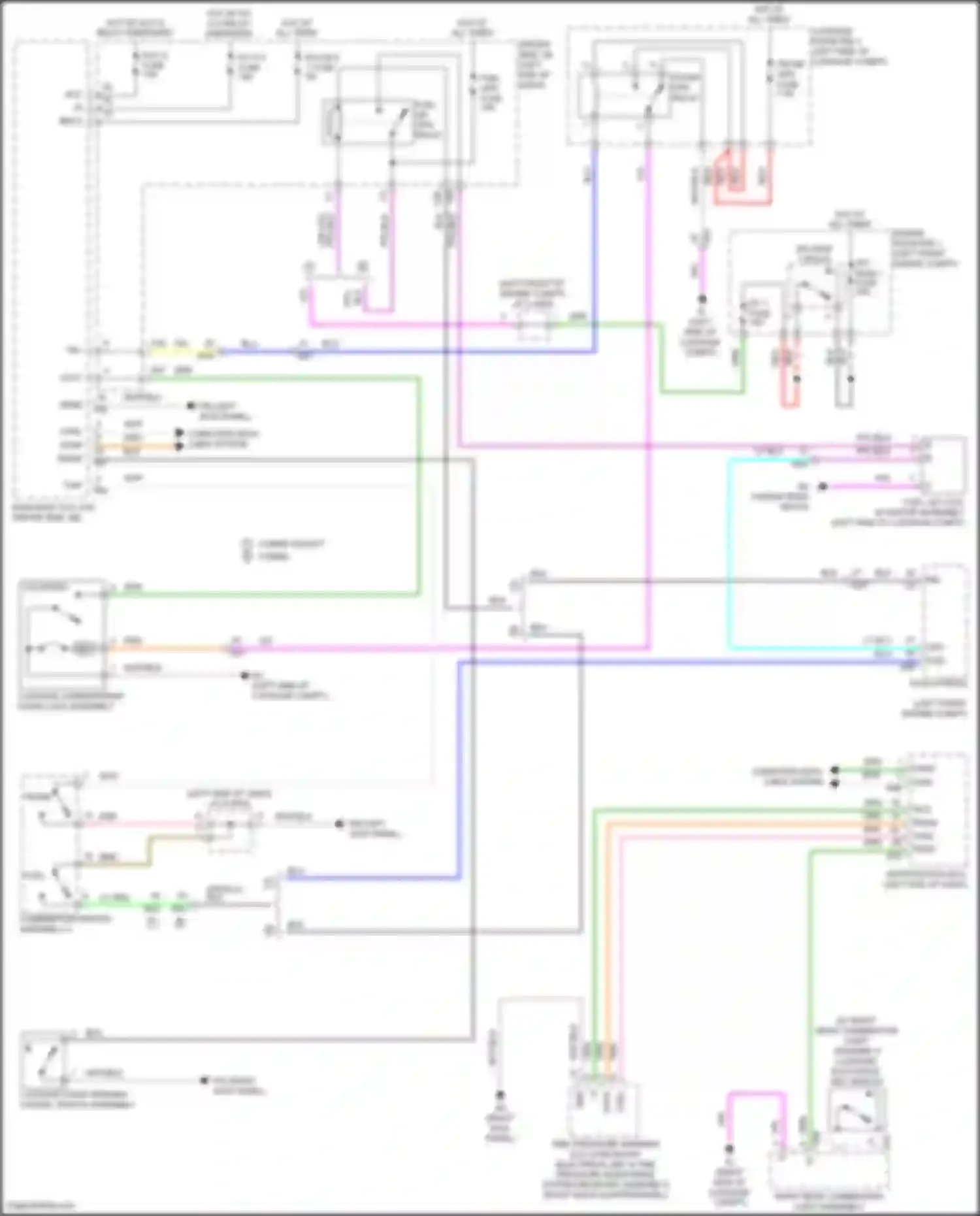 LC Lexus I (2016-2024): Trunk & fuel door release circuit