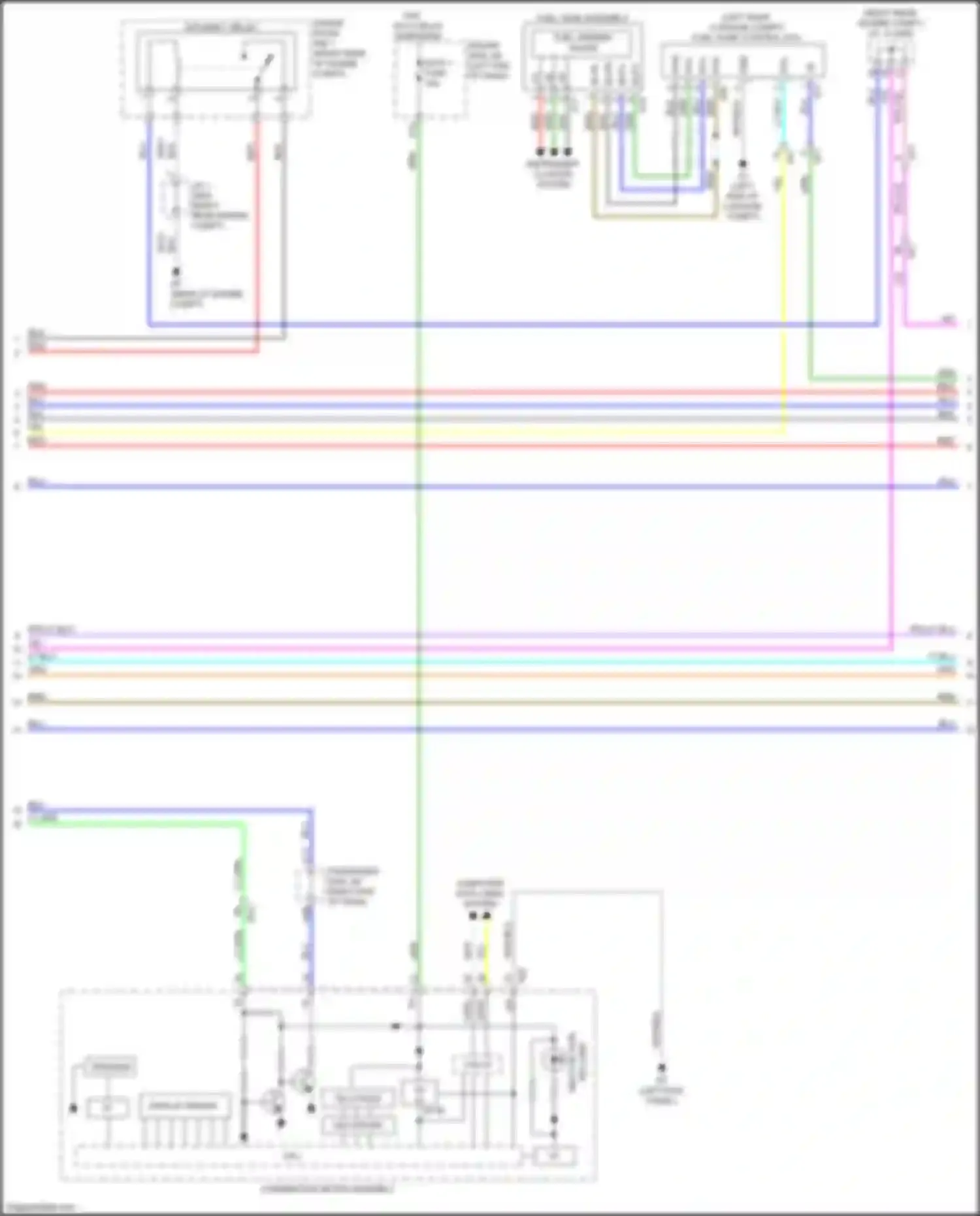 Wiring diagram instrument cluster system for Lexus LC I (2016-2024) (2 of 2)